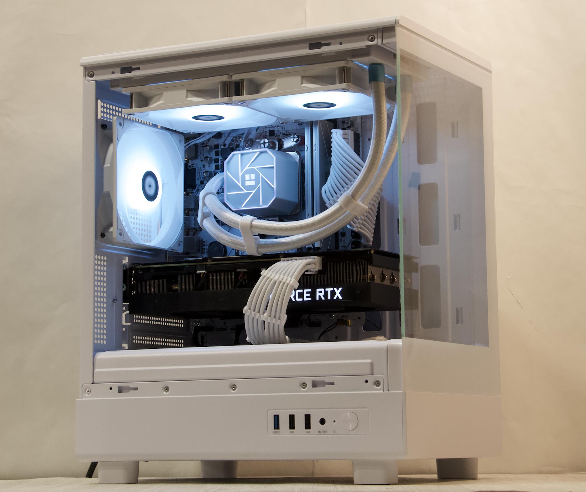 RTX 3080, Ryzen 7 5700X, 32GB DDR4, 1TB NVMe SSD, WiFi - Liquid Cooled Gaming PC