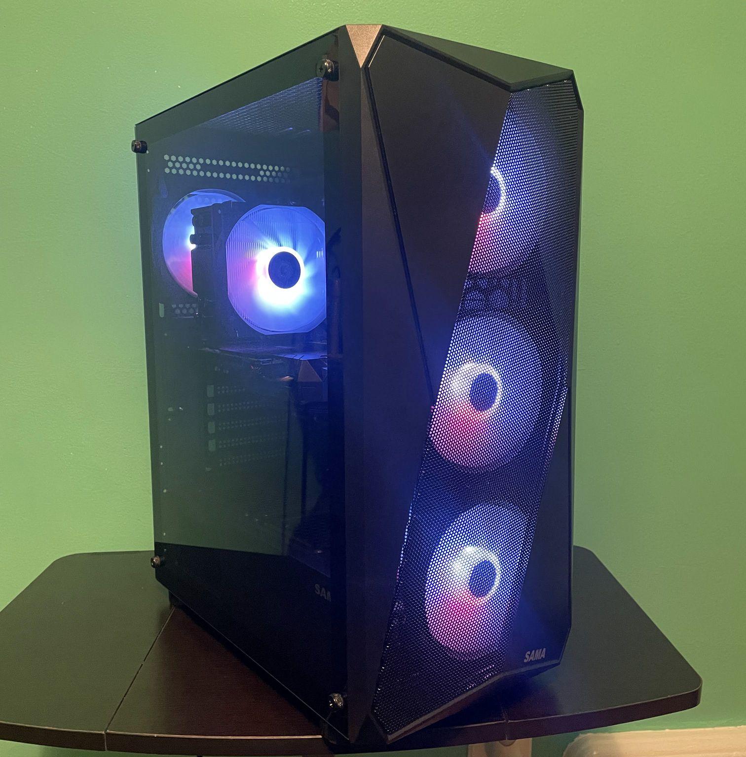 🔥130FPS GTA🔥Black Gaming PC | Intel i7 / AMD RX580 / 8GB / 1.1TB Win 11 Pro + Wi-Fi