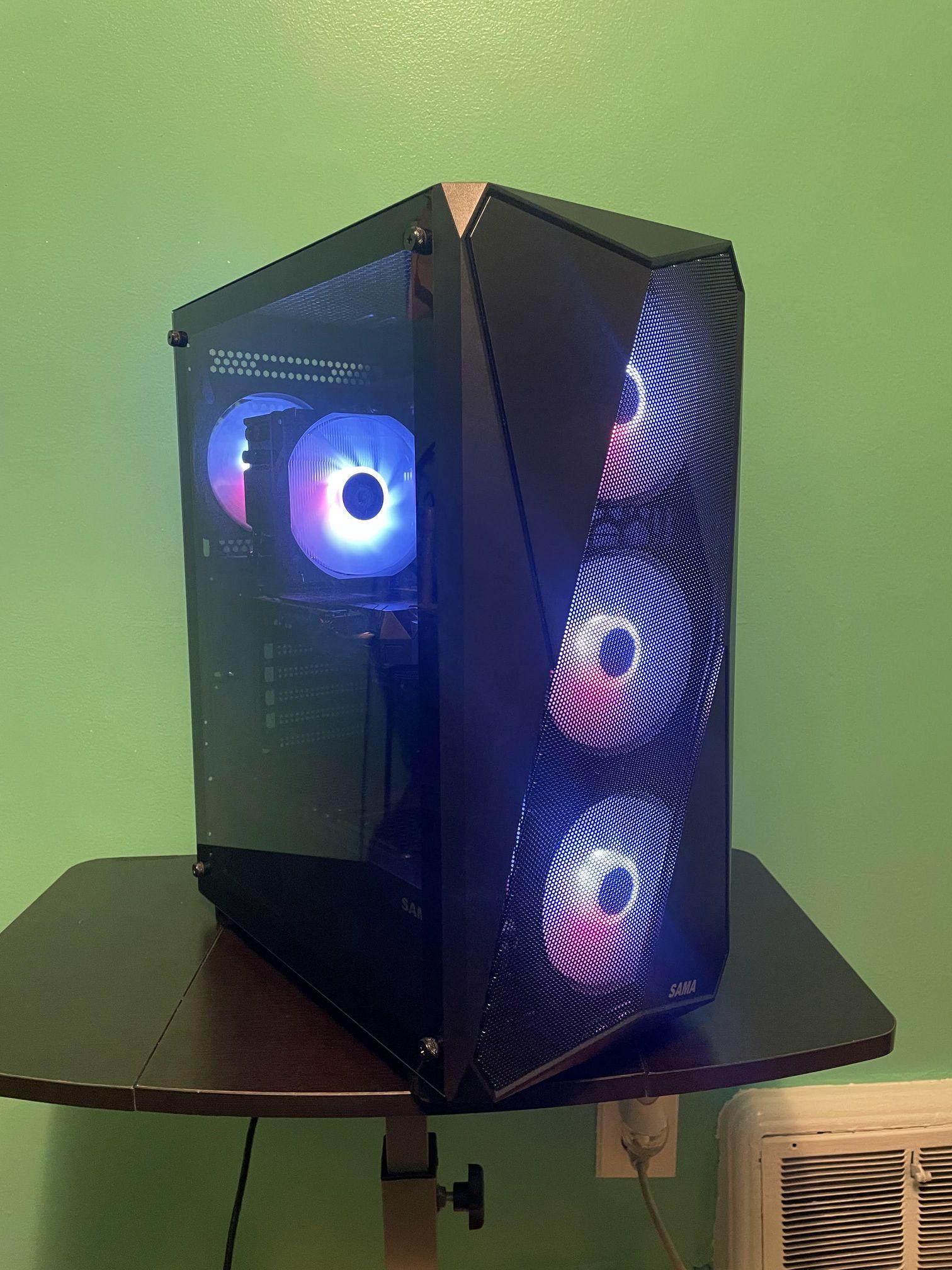 🔥130FPS GTA🔥Black Gaming PC | Intel i7 / AMD RX580 / 8GB / 1.1TB Win 11 Pro + Wi-Fi
