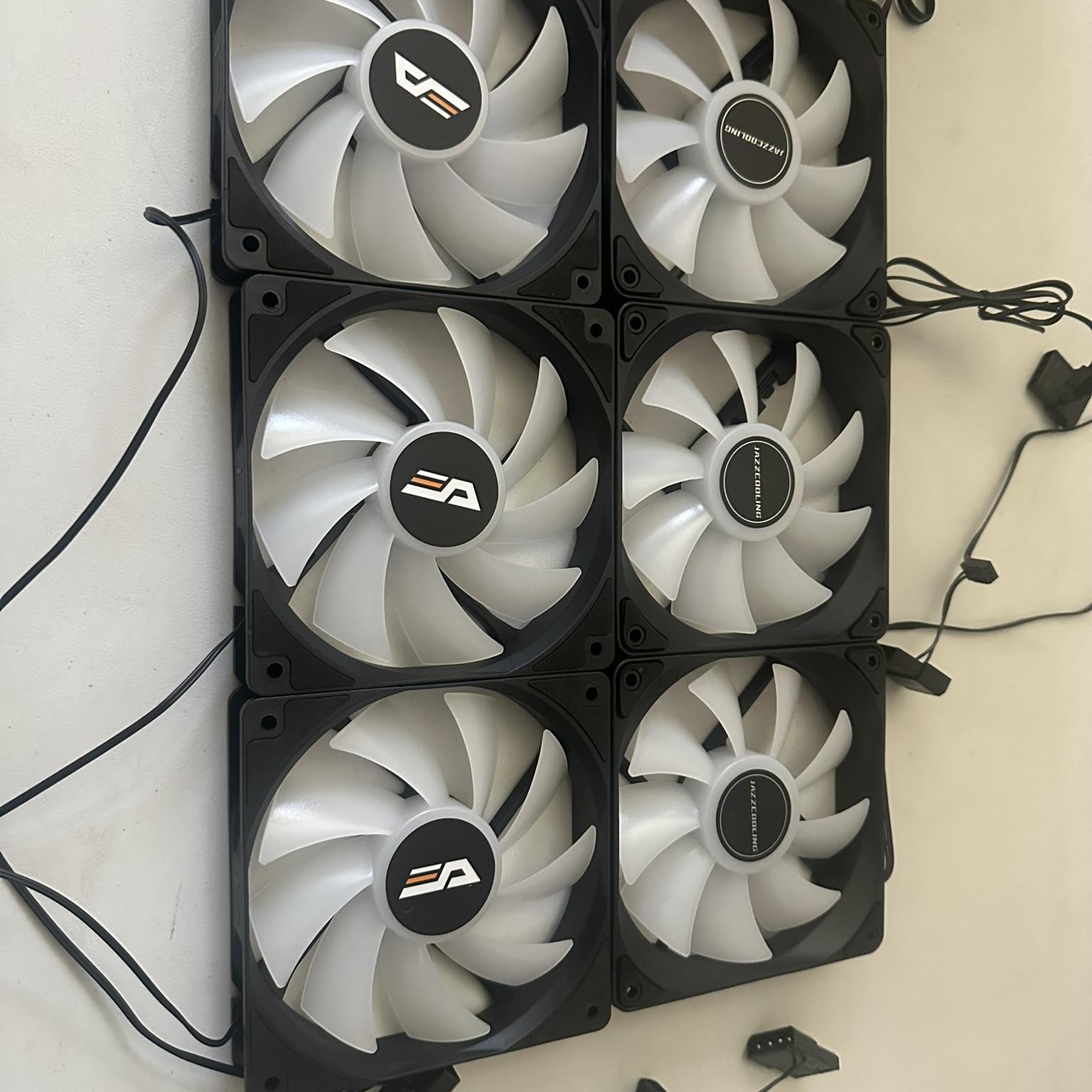 24 PC fans 120mm - mutiple brands - RGB & Non-RGB fans