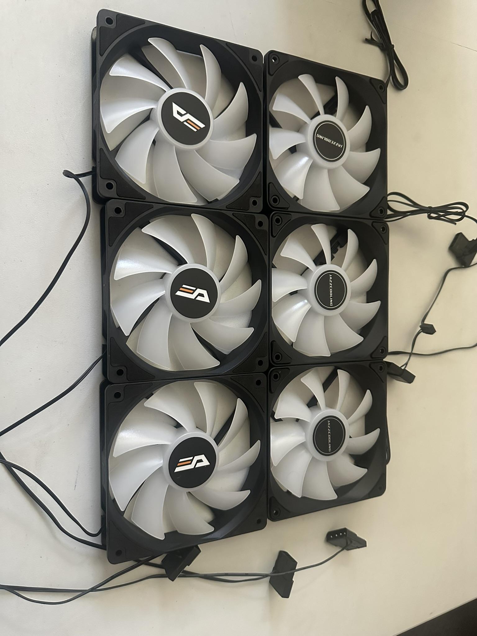 24 PC fans 120mm - mutiple brands - RGB & Non-RGB fans