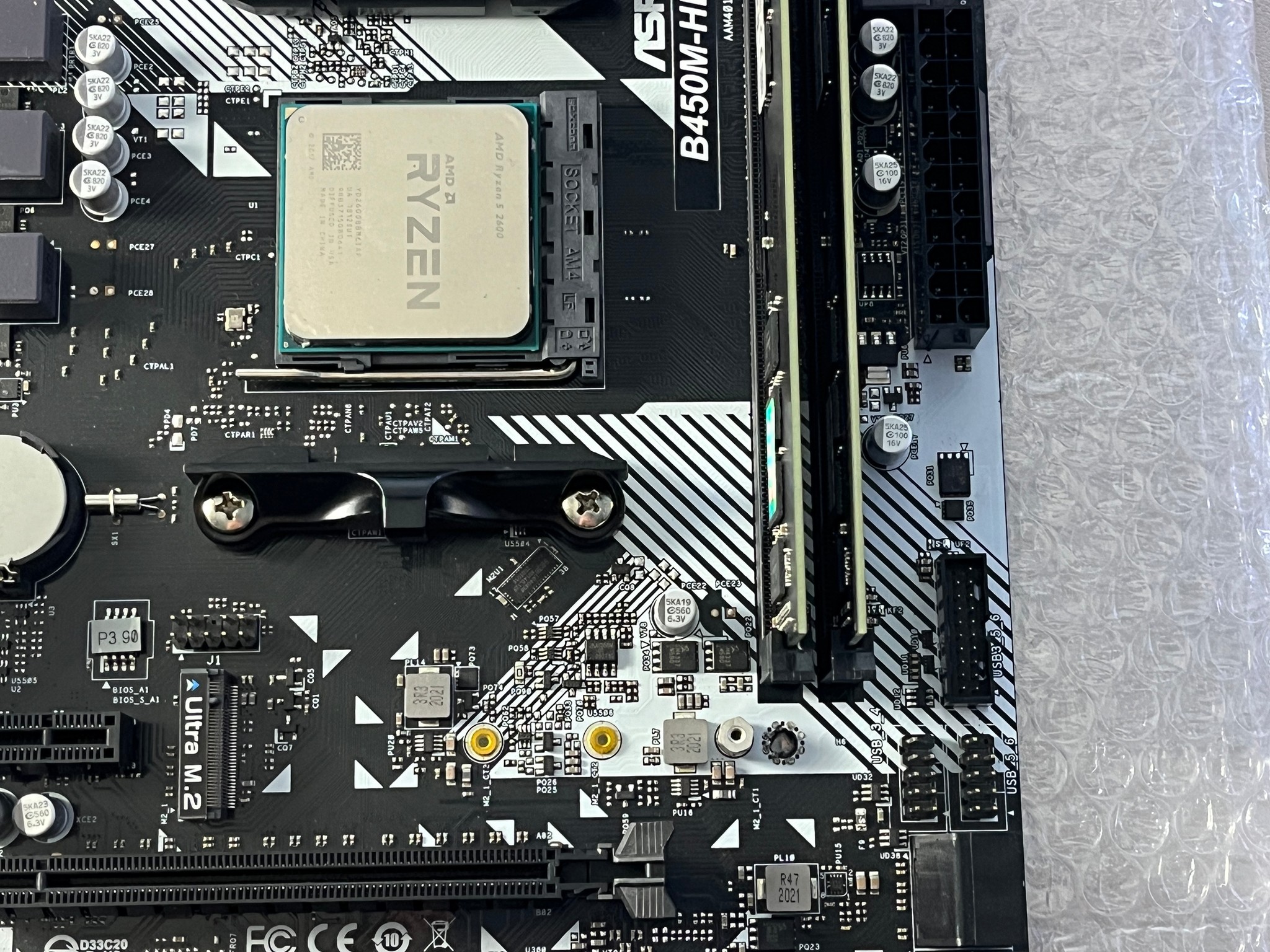 Combo! CPU RAM Motherboard & RGB Fans Ryzen 5 16GB RAM