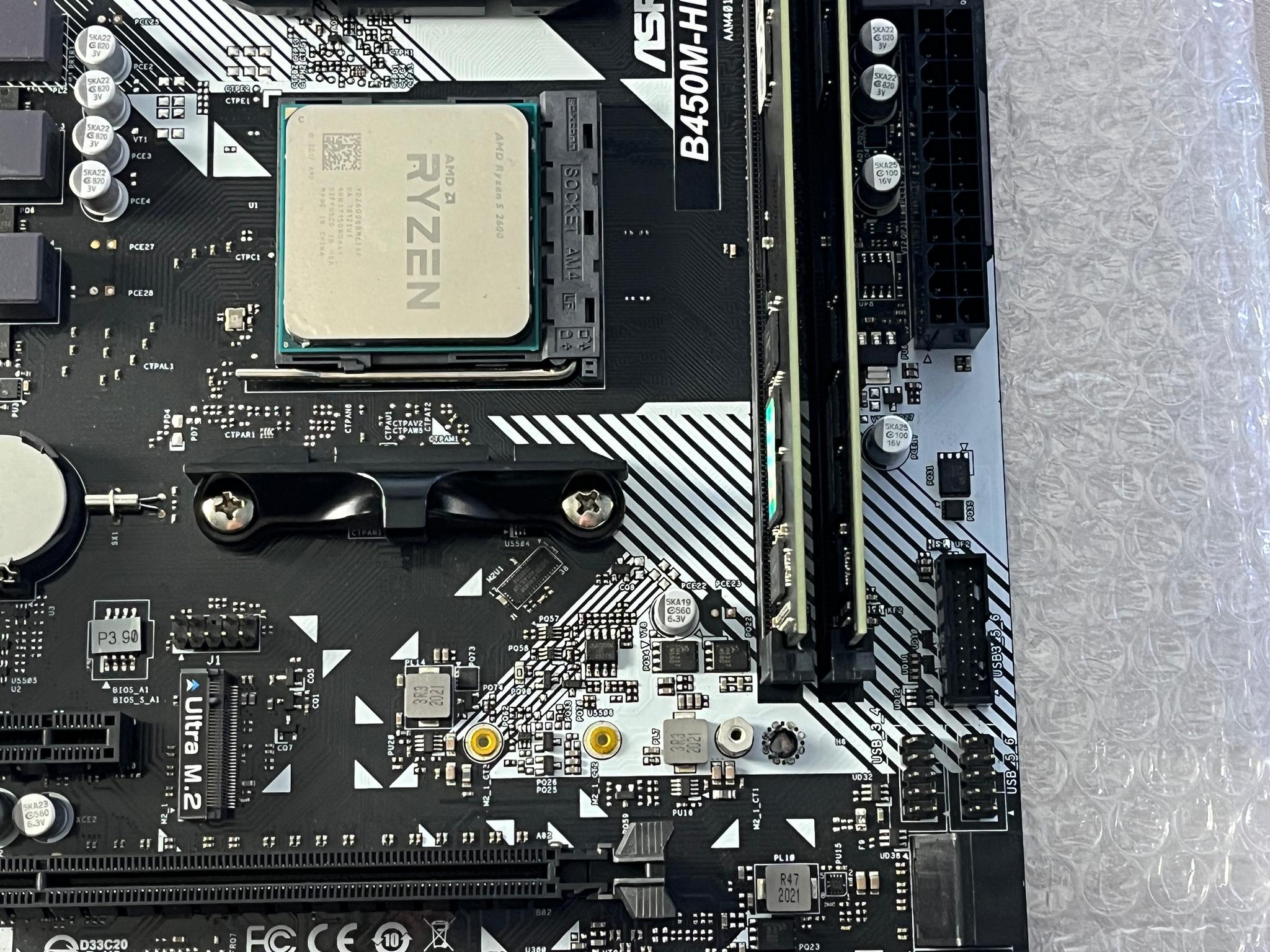 Combo! CPU RAM Motherboard & RGB Fans Ryzen 5 16GB RAM