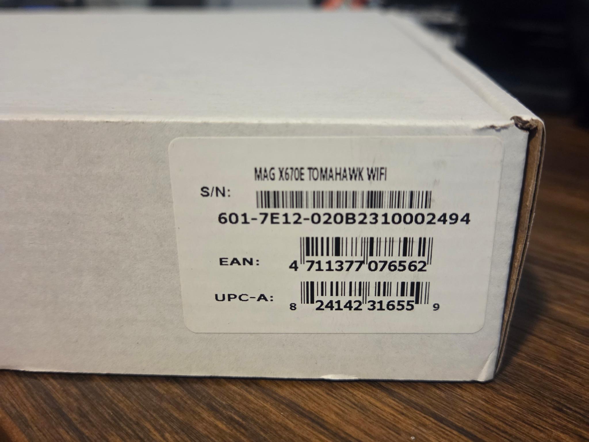 MSI MAG X670E TOMAHAWK WIFI
