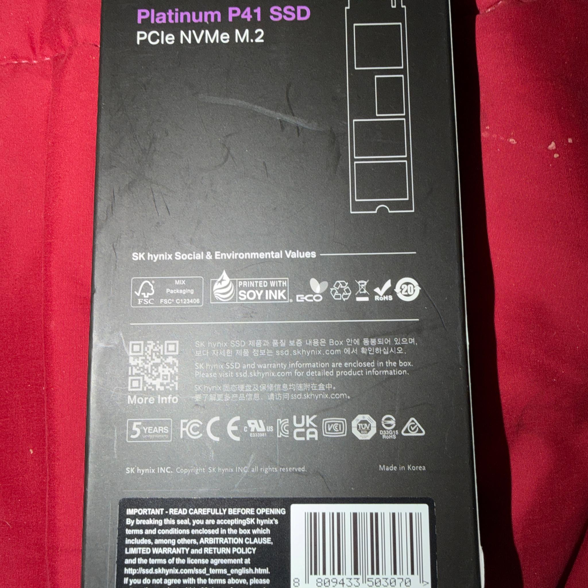 2TB SSD SK Hynix Platinum P41 SSD NVME M.2 2280
