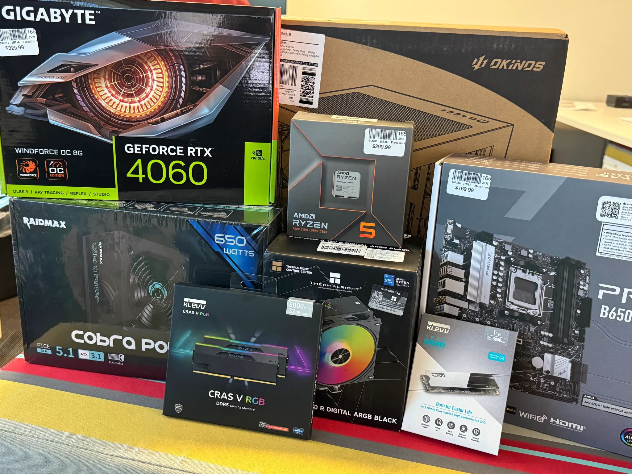 AM5 'ALL NEW PARTS' PC with AMD RYZEN 5 7600X & RTX 4060