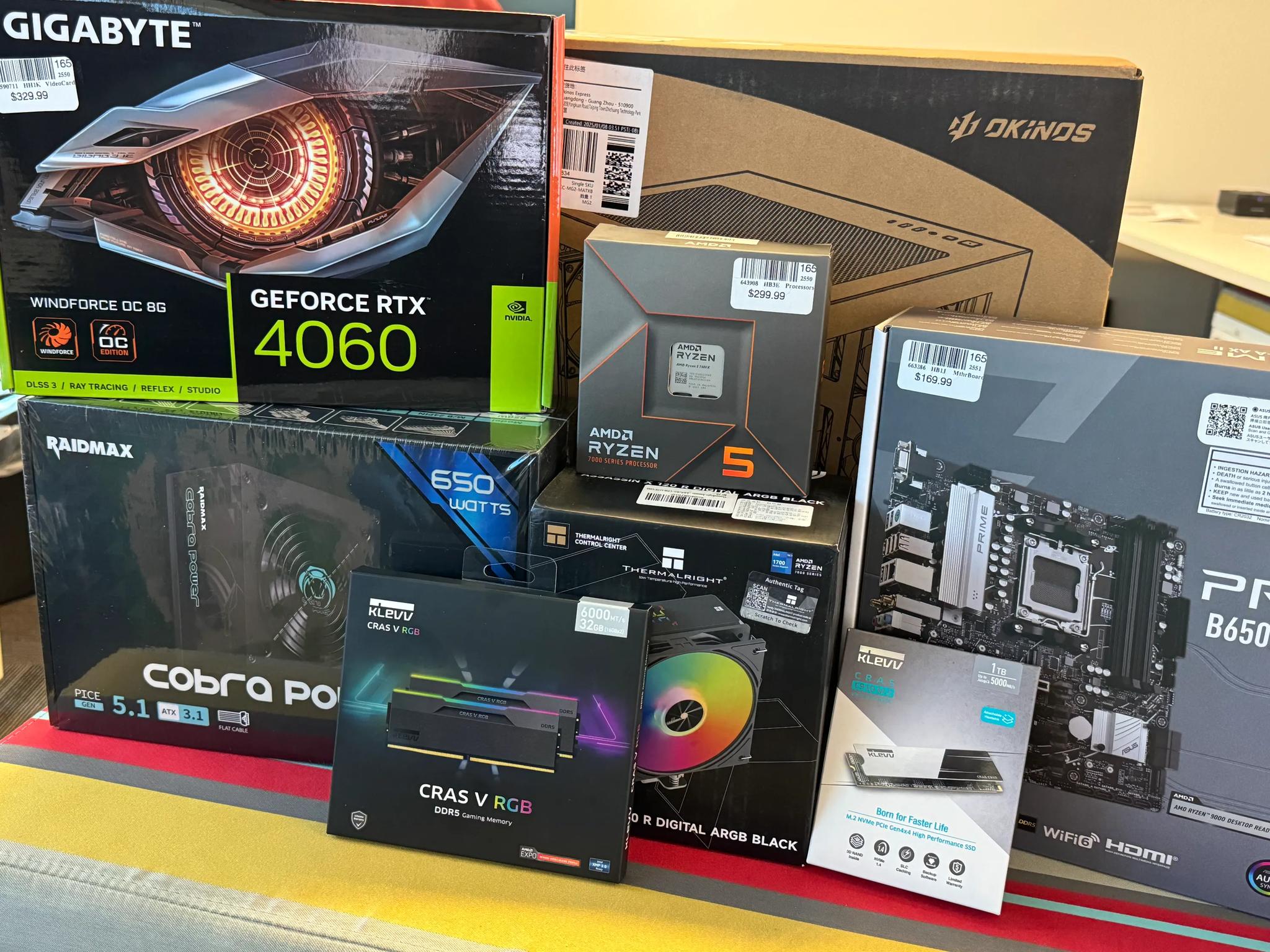 AM5 'ALL NEW PARTS' PC with AMD RYZEN 5 7600X & RTX 4060