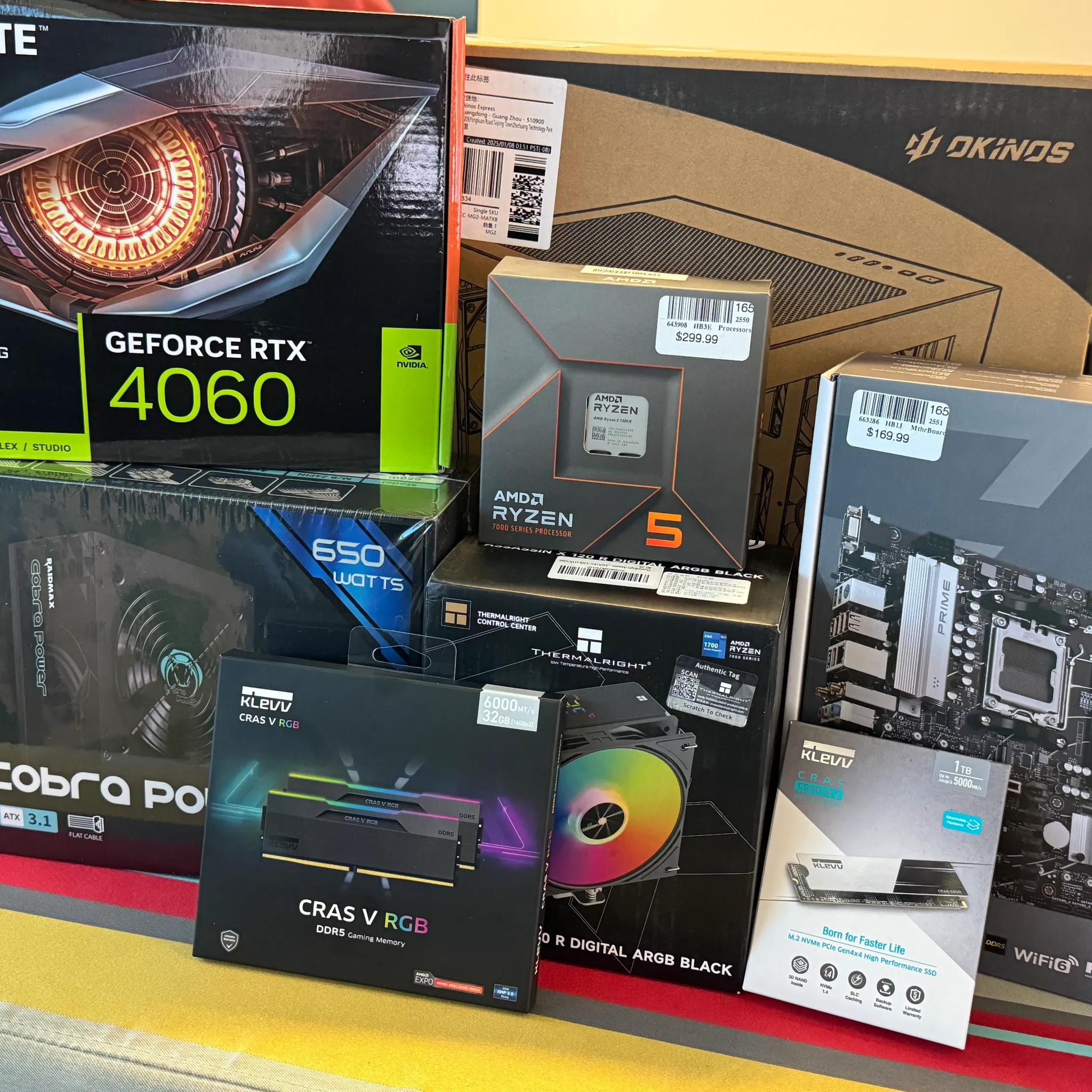 AM5 'ALL NEW PARTS' PC with AMD RYZEN 5 7600X & RTX 4060
