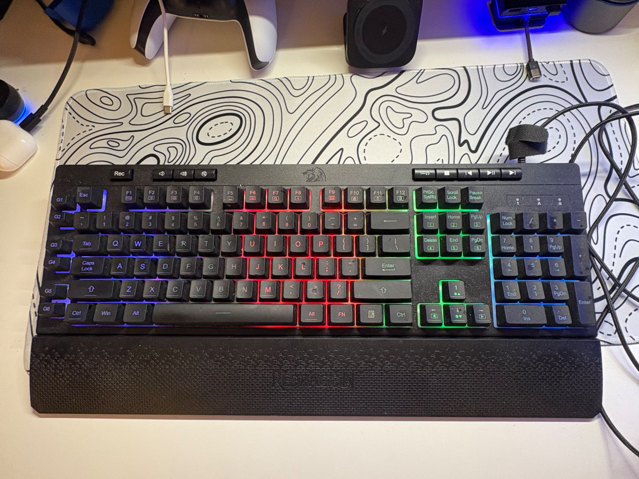 Redragon K512 Shiva RGB Membrane Wired Gaming Keyboard - Black