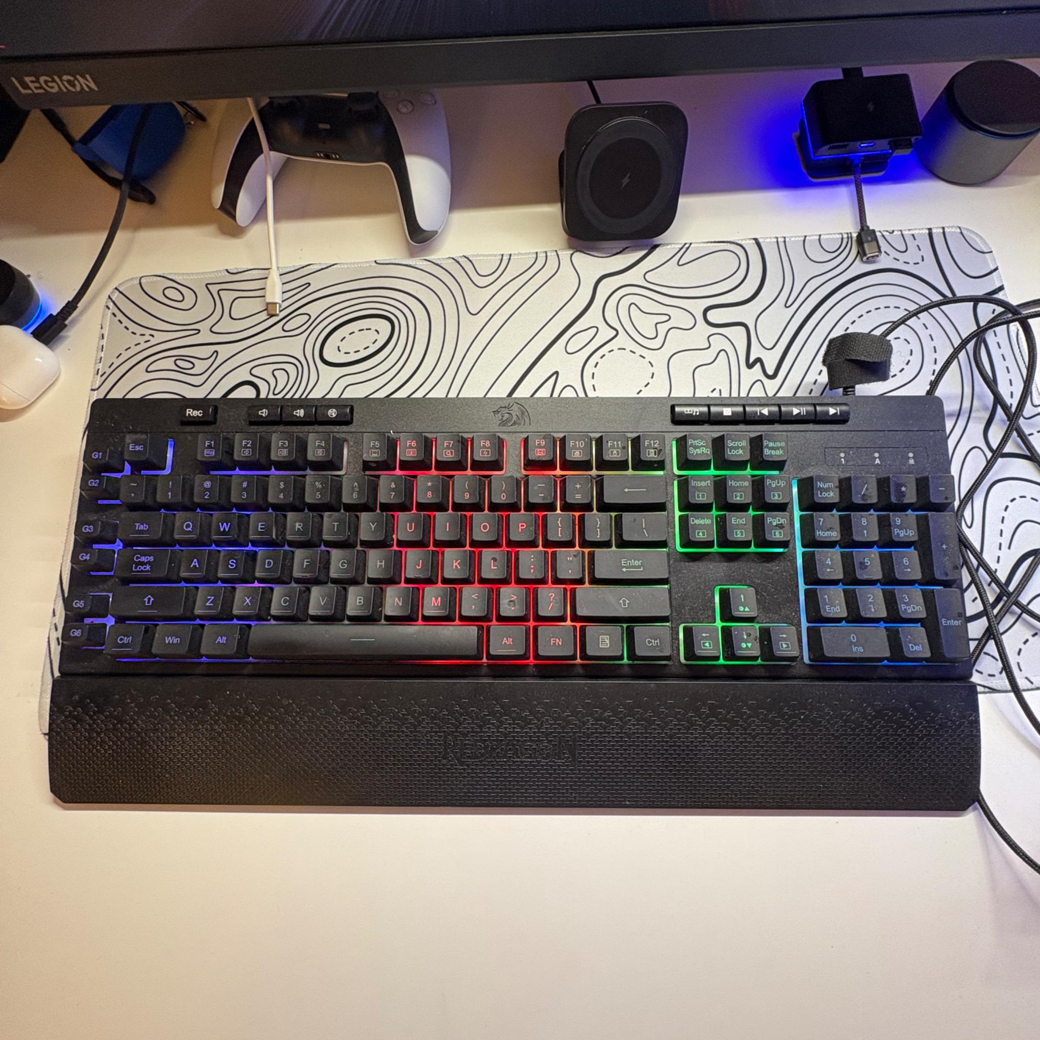 Redragon K512 Shiva RGB Membrane Wired Gaming Keyboard - Black