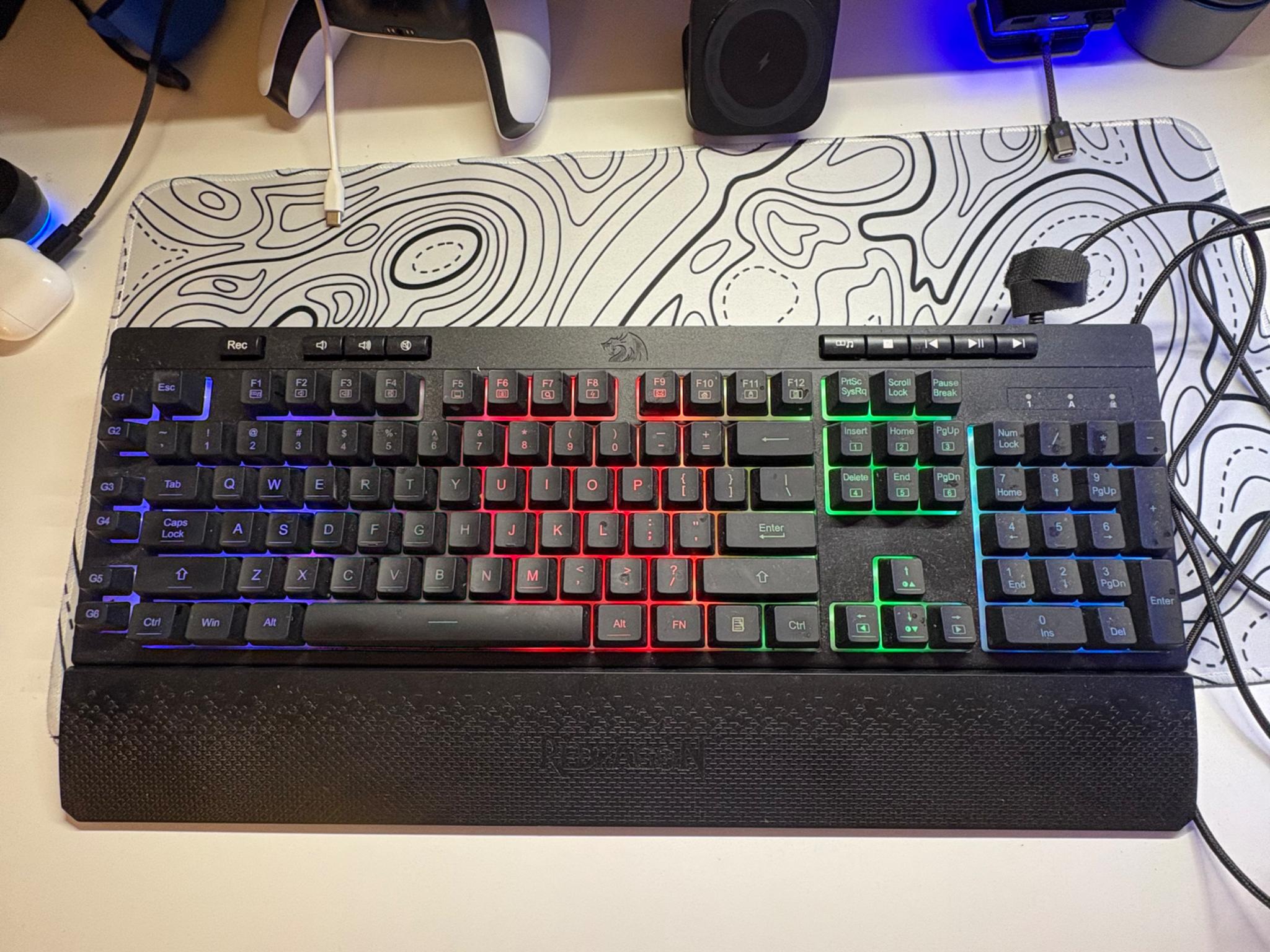 Redragon K512 Shiva RGB Membrane Wired Gaming Keyboard - Black