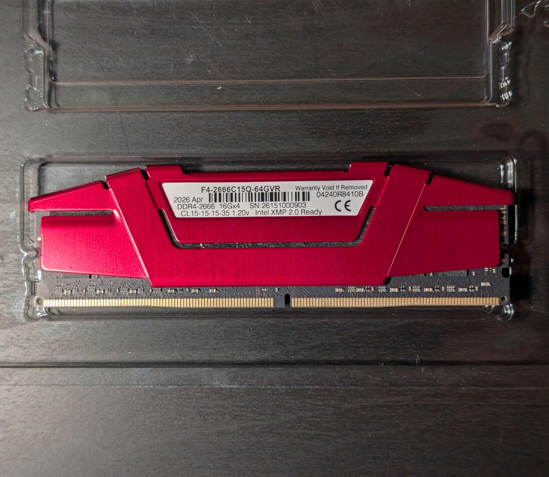 G.Skill 16GB DDR4-2666MHz Desktop Memory RAM CL15 - NEW