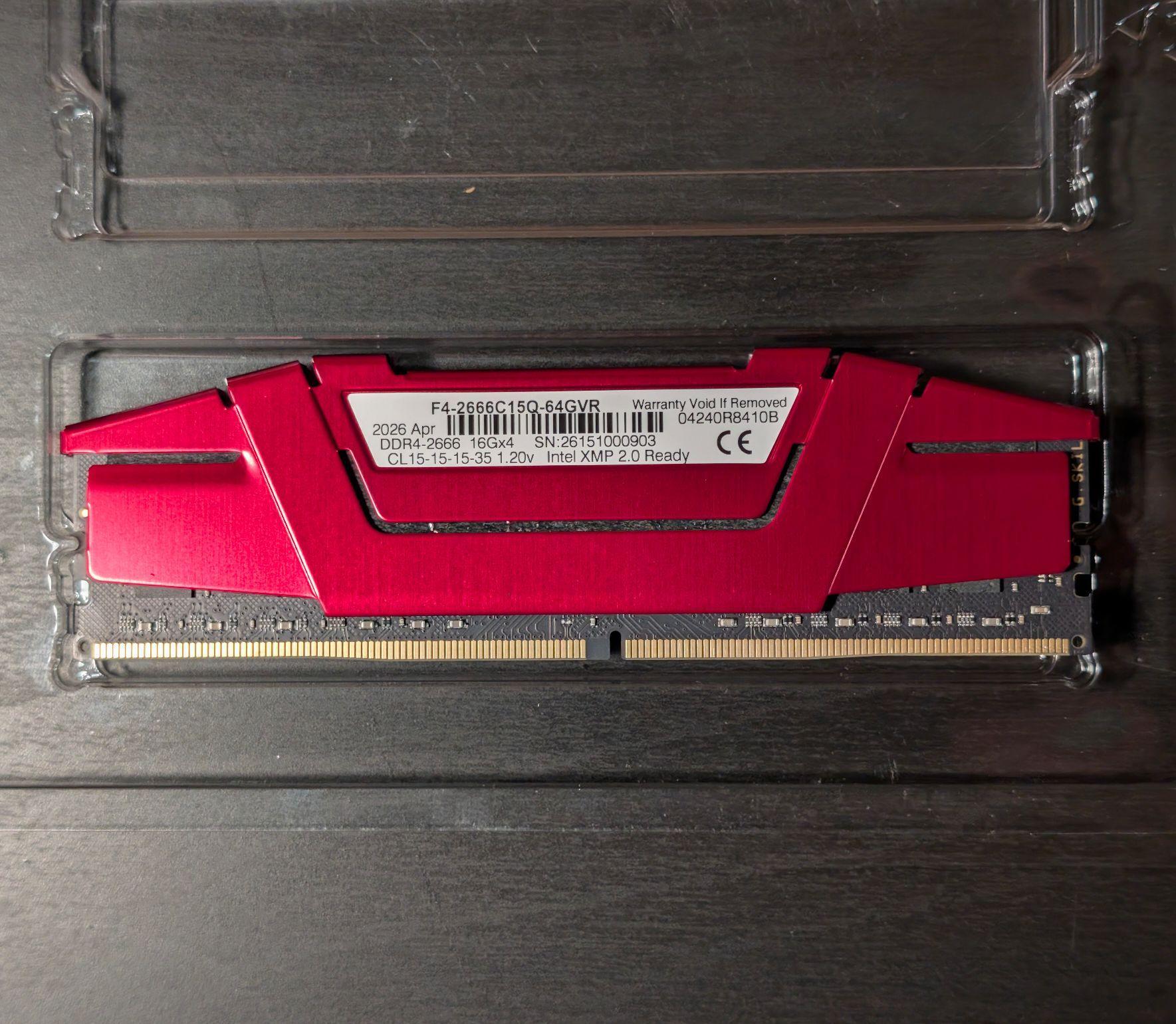 G.Skill 16GB DDR4-2666MHz Desktop Memory RAM CL15 - NEW