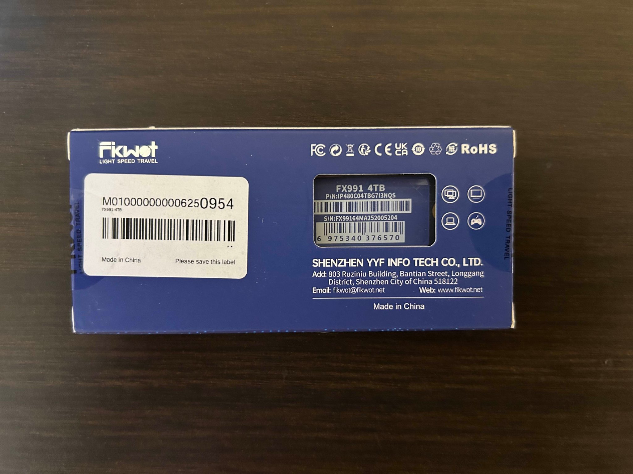 Fikwot FX991 4TB Gen 4x4 NVMe M.2 ssd