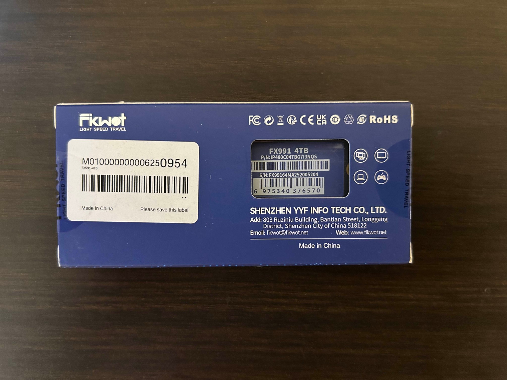 Fikwot FX991 4TB Gen 4x4 NVMe M.2 ssd