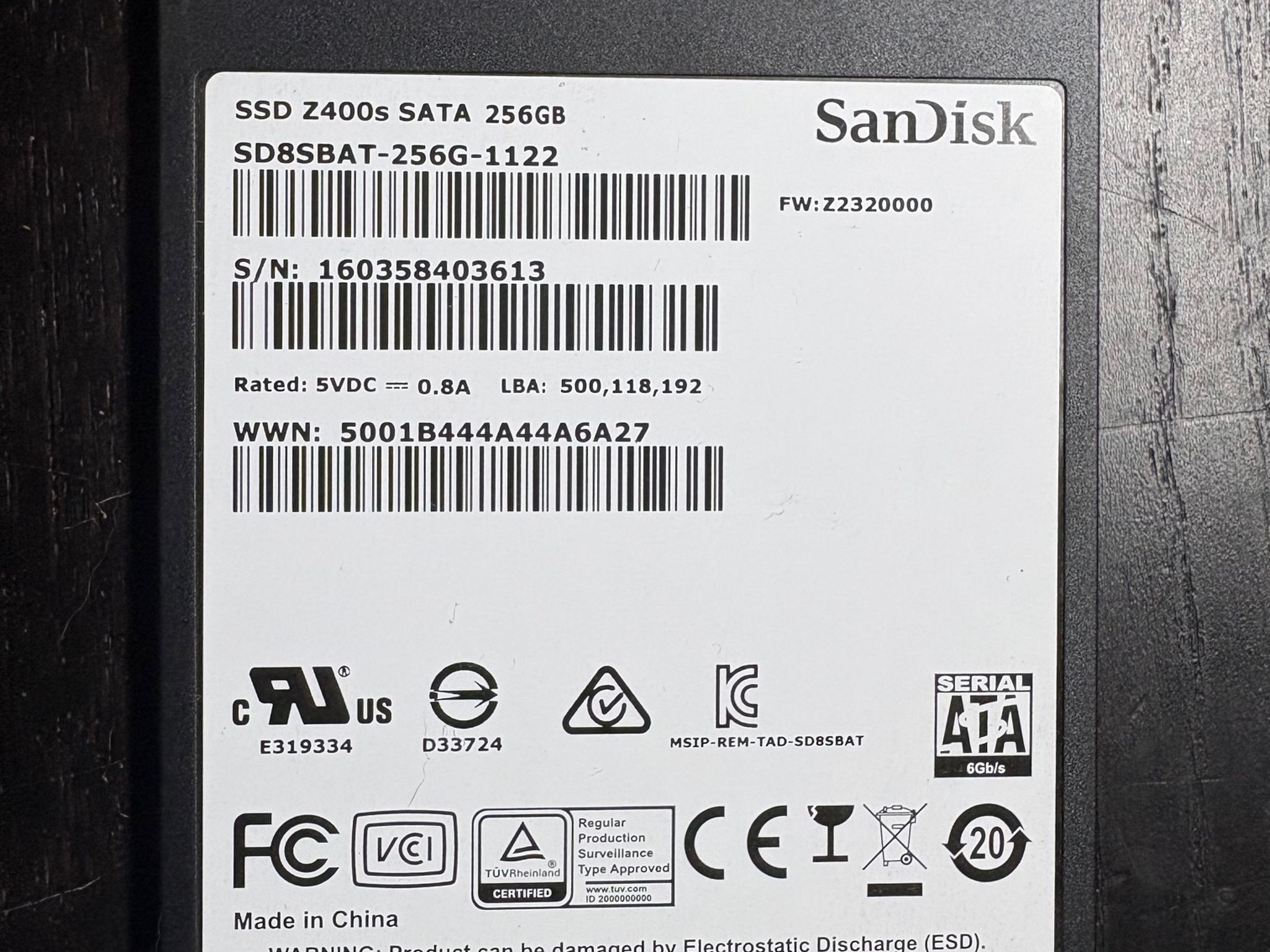 SanDisk Z400s 256GB