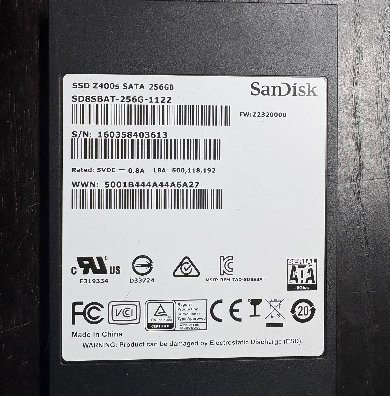 SanDisk Z400s 256GB