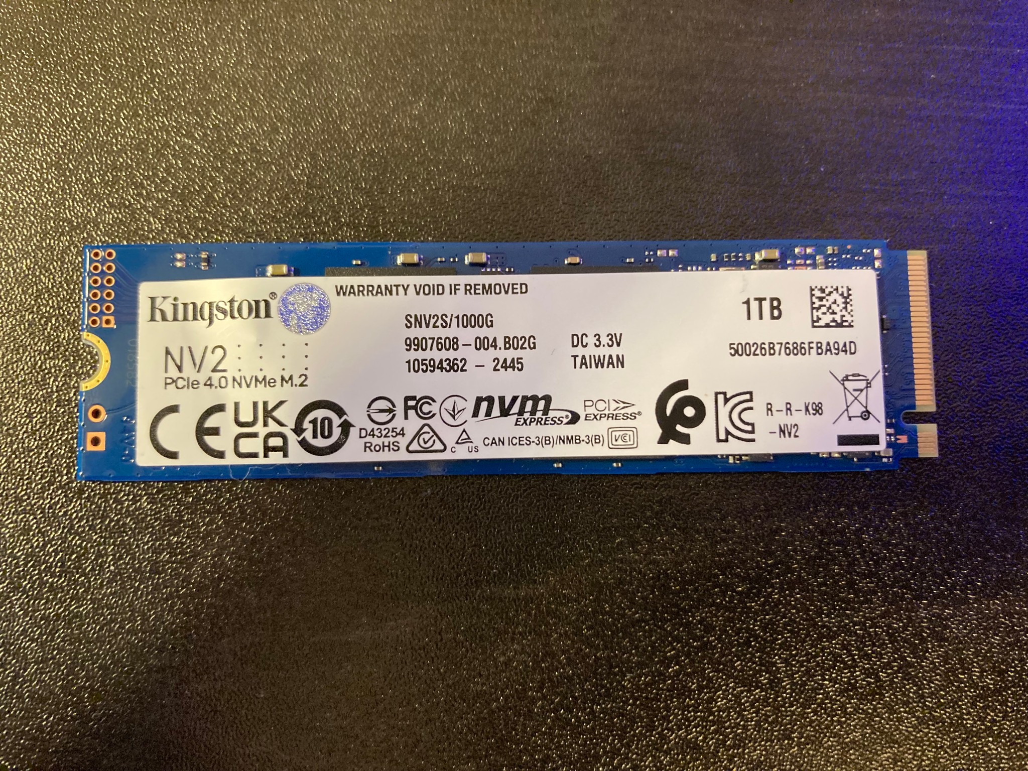 Kingston NV2 1TB M.2 SSD (w/ Installed Windows)