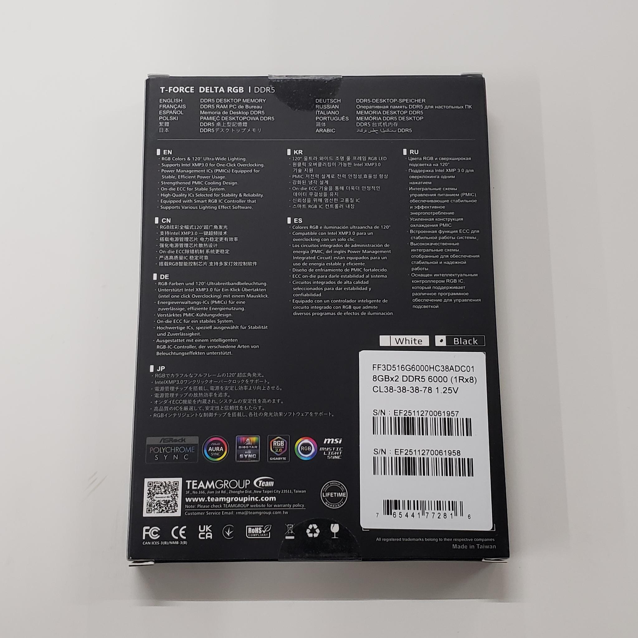 RAM on Sale! Team Group 16GB DDR5 6000 MT/s CL38 (2x8GB)