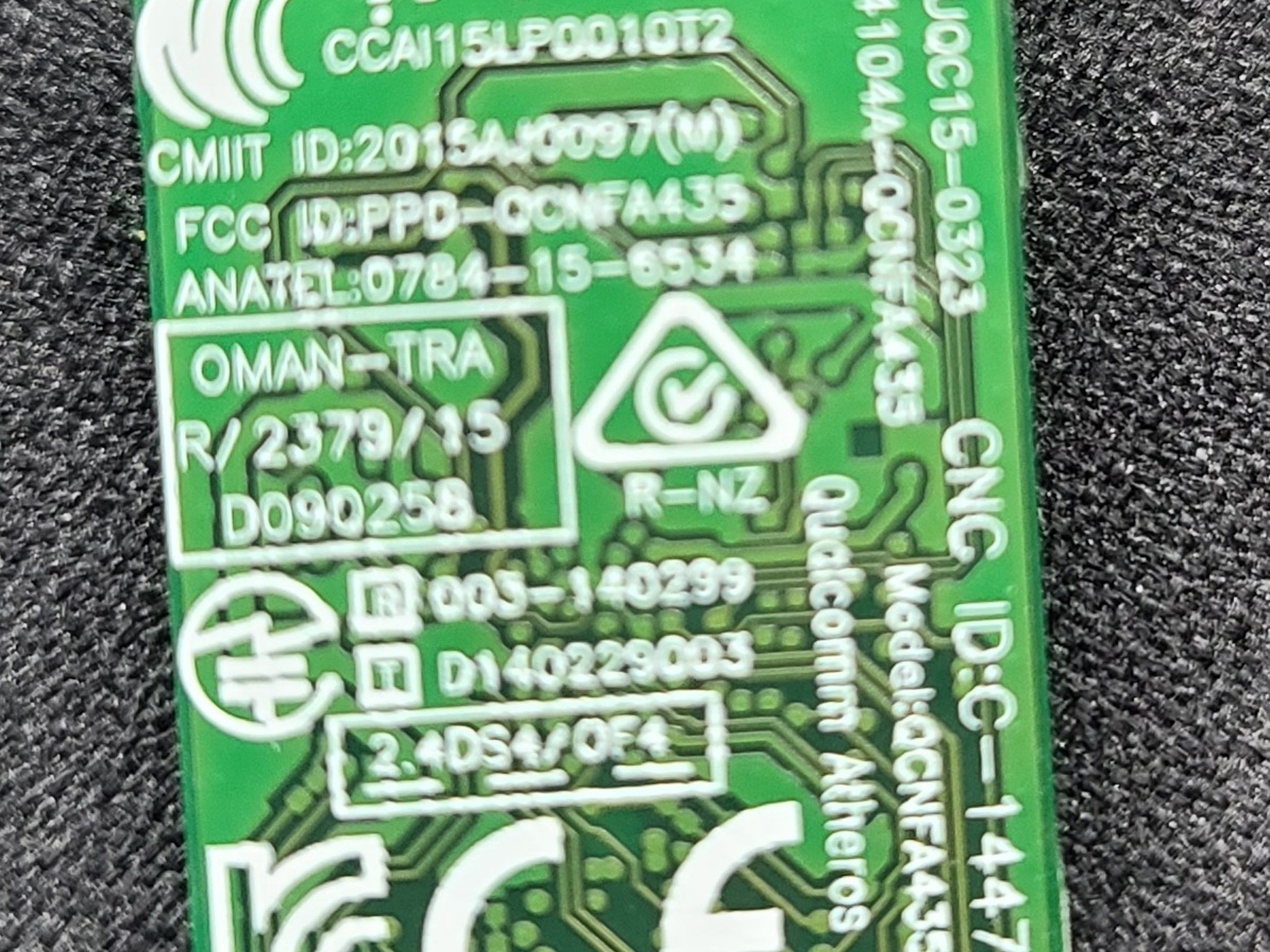 QCNFA435 QCA9377 802.11ac 433Mbps M.2 NGFF WiFi Adapter Wireless WLAN Card W/Bluetooth 4.1 for Dell