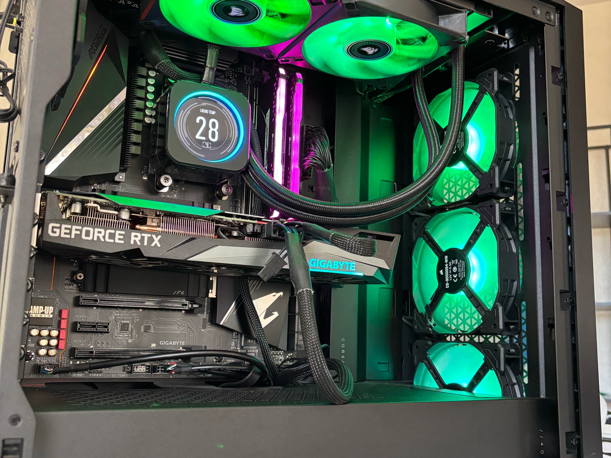 Black Gaming PC | Ryzen 5900x | RTX 3060 Ti | 32gb RAM | 1 TB SSD | LCD Cooling Screen