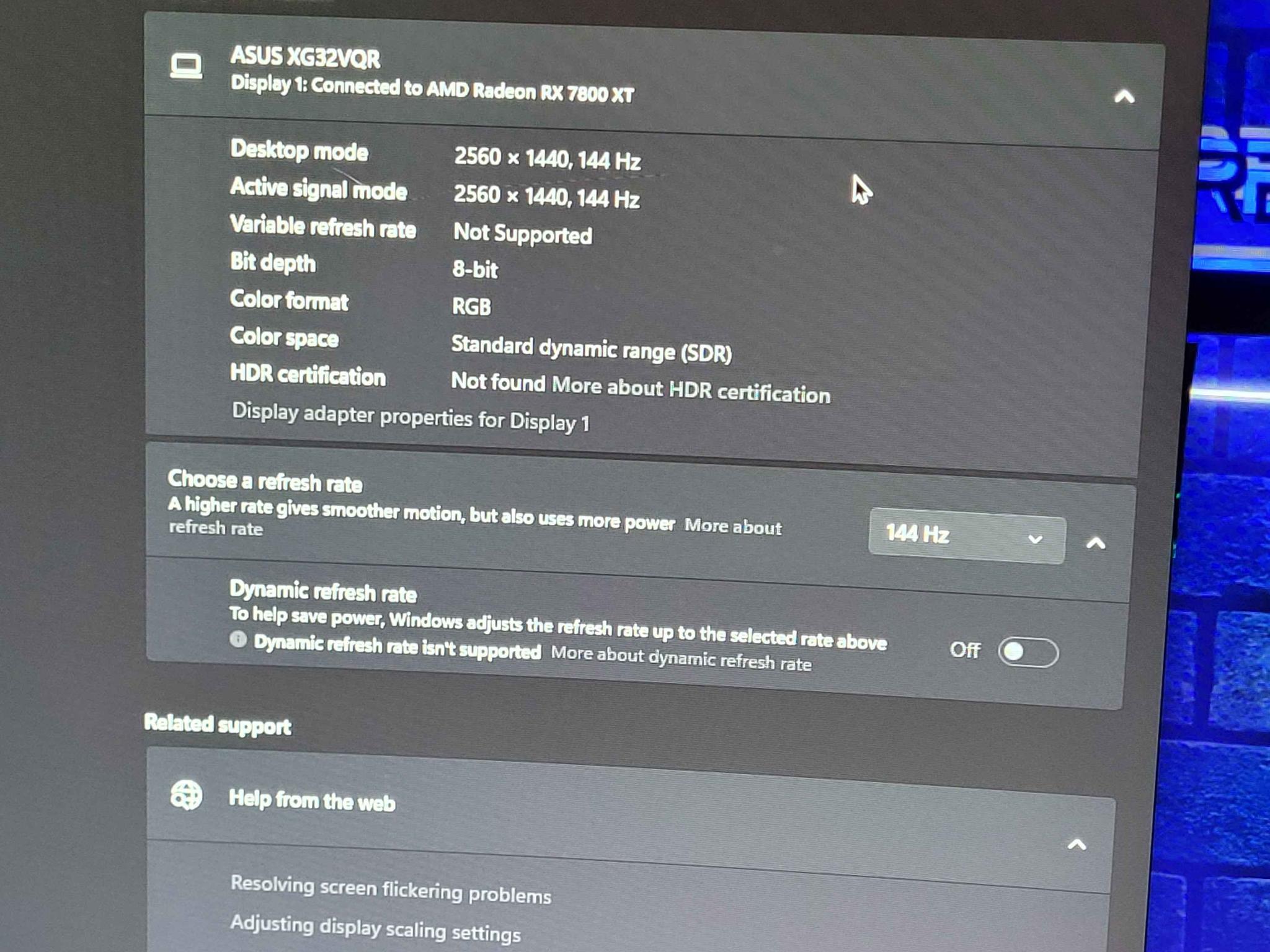 ASUS ROG Strix XG32V 32 inch gaming monitor