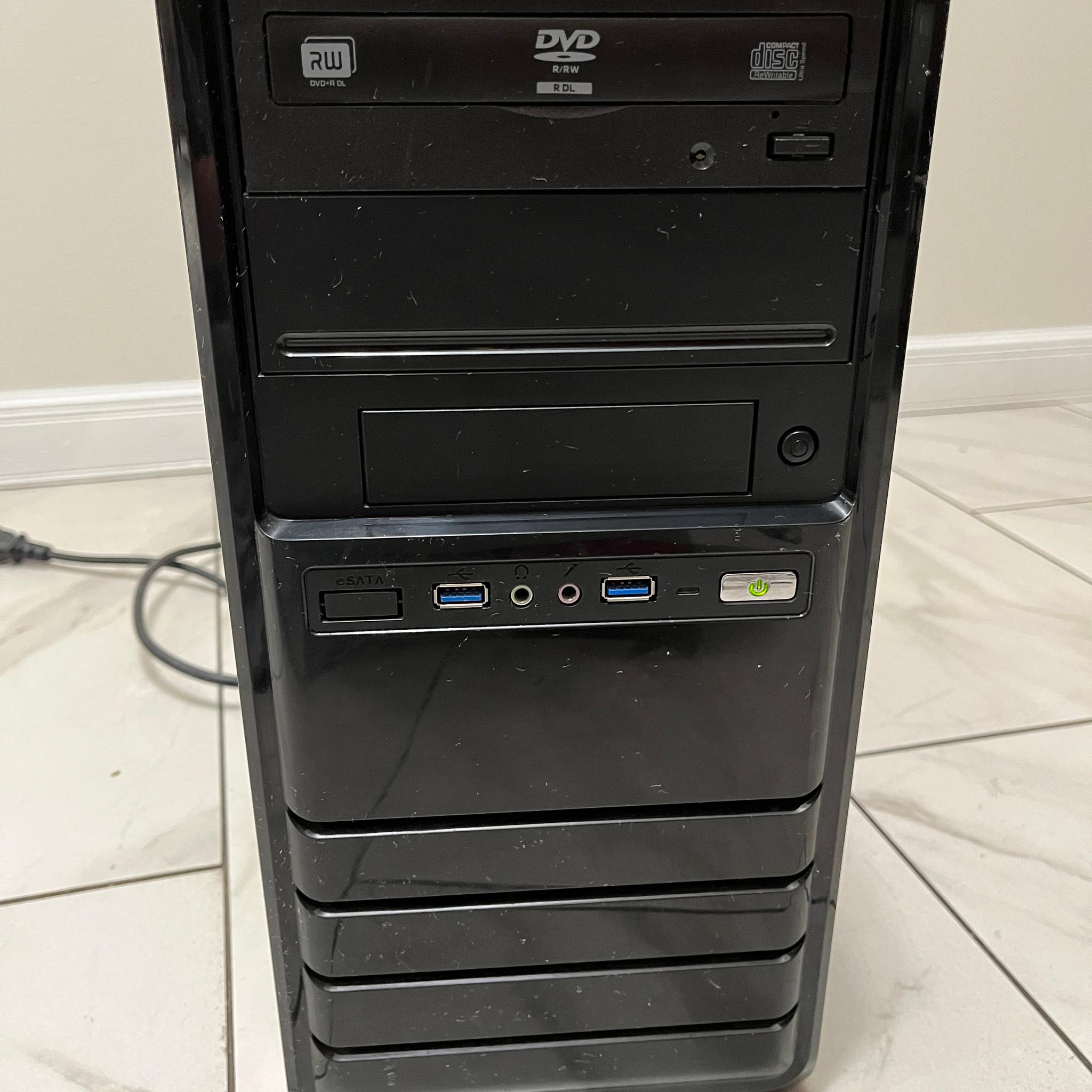 NVIDIA RTX 4060, Intel i7-7700, 16GB RAM, 1.1TB Storage - Gaming PC w/Wi-Fi, BT