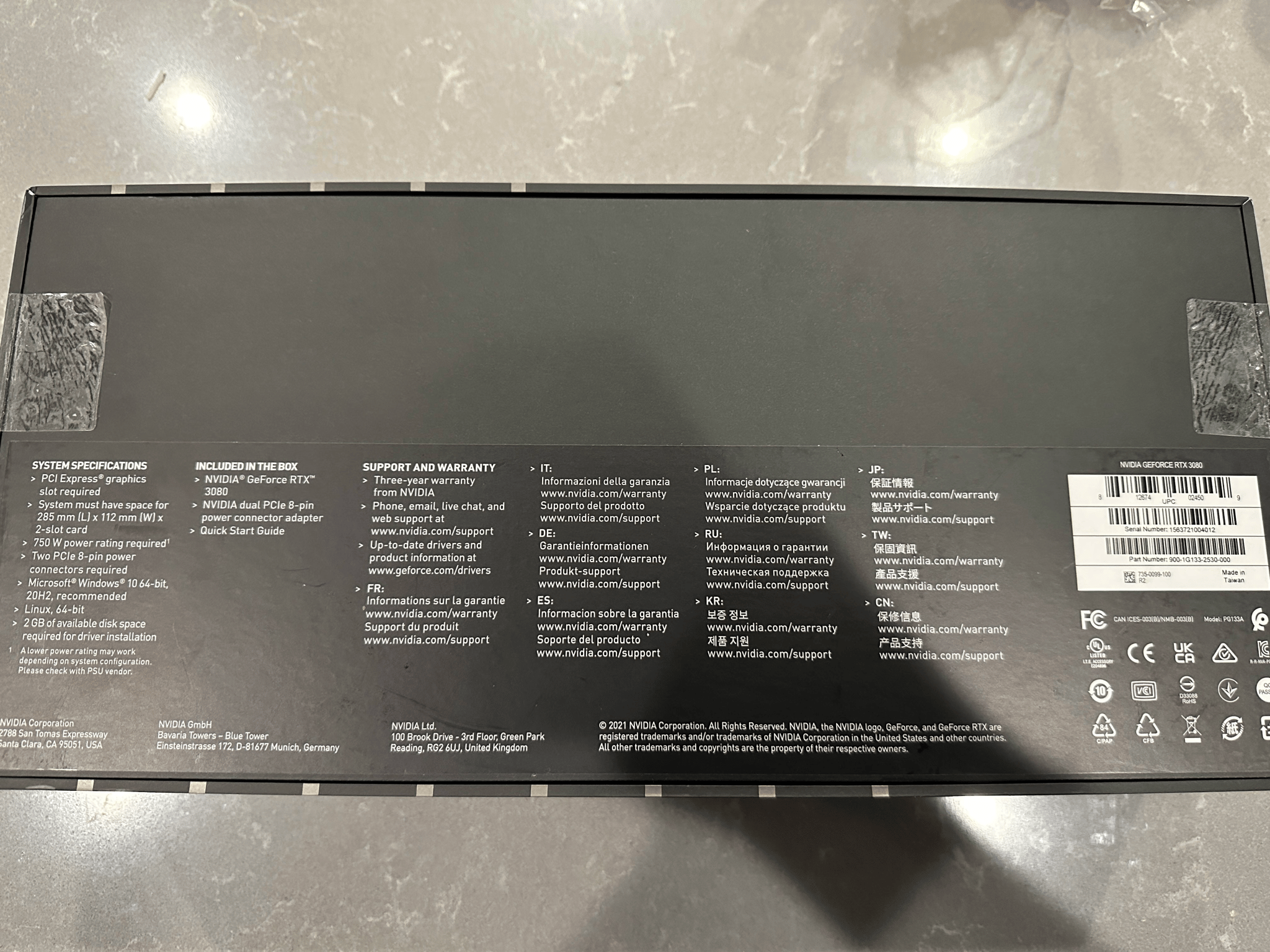 NVIDIA GeForce RTX 3080 10 GB Founders Edition Video Card!