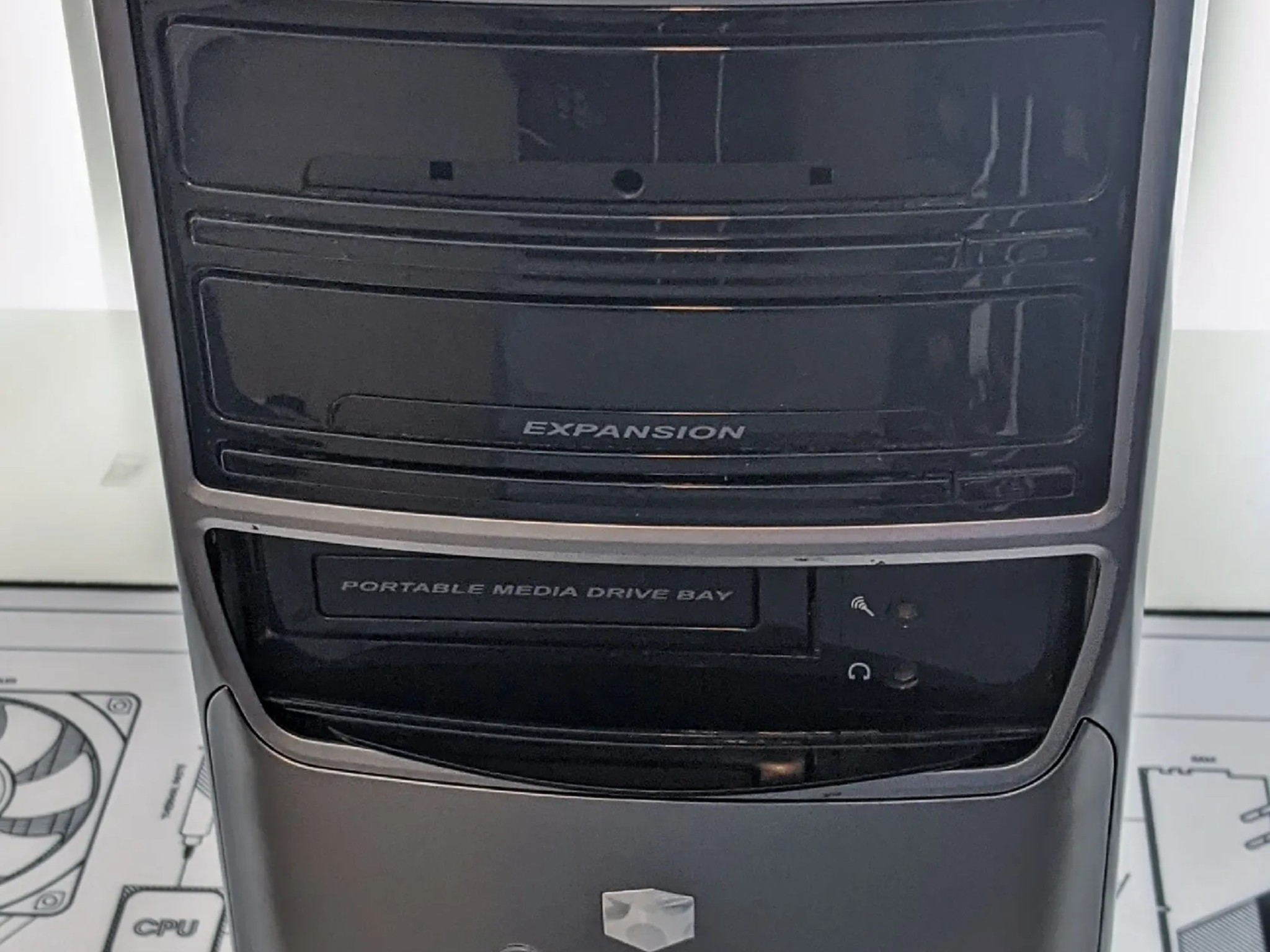 Gateway MT GT5408 Mid-Tower mATX Retro OEM Aluminum PC Case ONLY