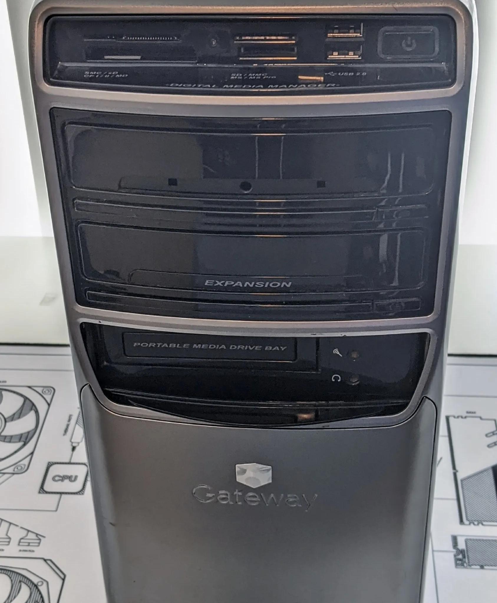 Gateway MT GT5408 Mid-Tower mATX Retro OEM Aluminum PC Case ONLY