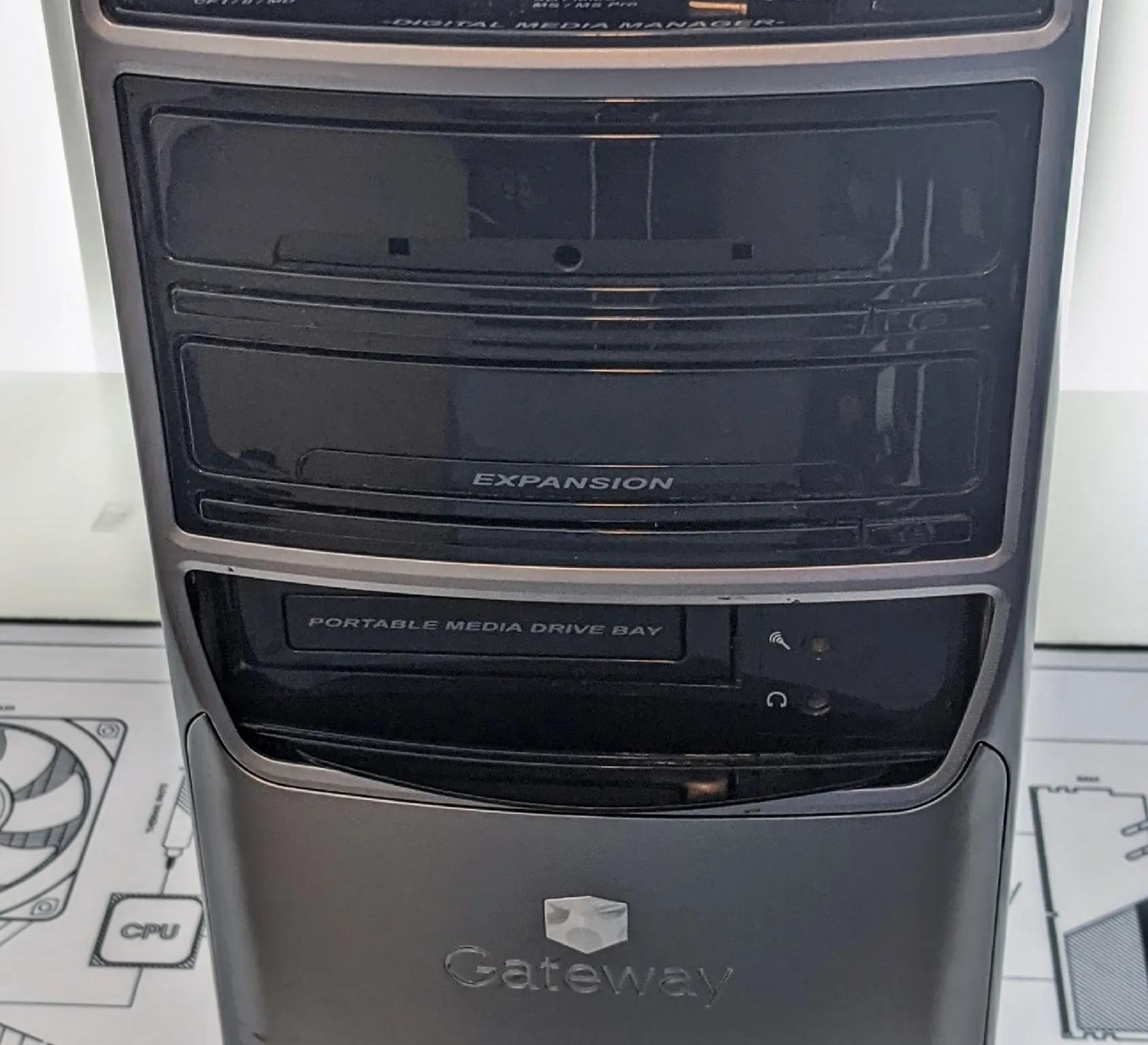 Gateway MT GT5408 Mid-Tower mATX Retro OEM Aluminum PC Case ONLY