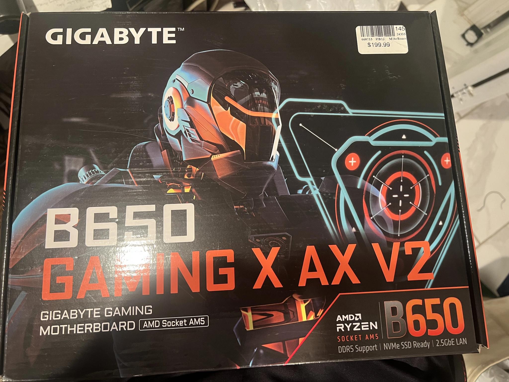 AMD Ryzen 5 7600X3D 6 Core 12 Thread AM5 CPU + Gigabyte B650 Gaming X AX V2 AMD AM5 ATX Motherboard
