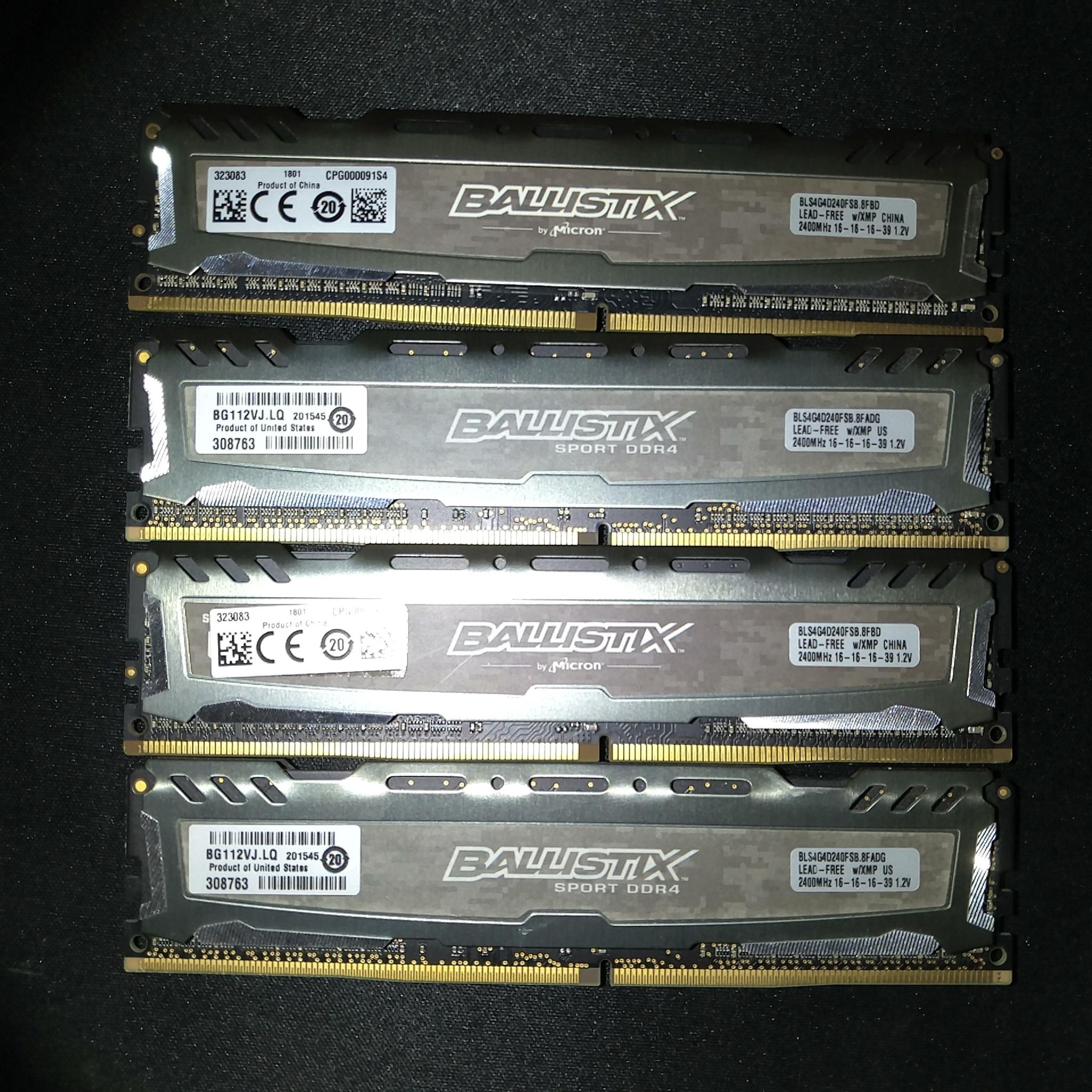 Crucial Ballistix 16GB RAM 2400MT/s