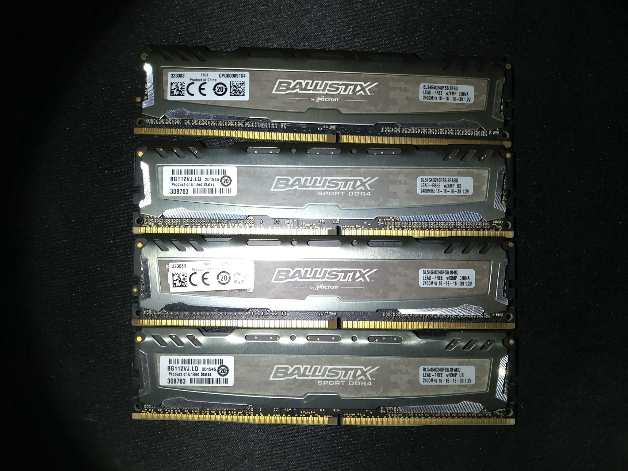 Crucial Ballistix 16GB RAM 2400MT/s