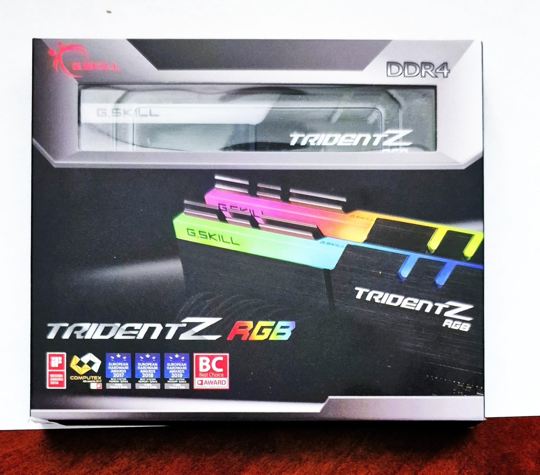 Trident Z RGB DDR4-4000 CL18-22-22-42 1.40V 64GB (2x32GB) NEW