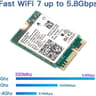 Wi-Fi 7 BE200 Bluetooth 5.4 Wifi Card BE200NGW 2.4/ 5/ 6 GHz 5.8 Gbps for Windows 11 PC Laptop