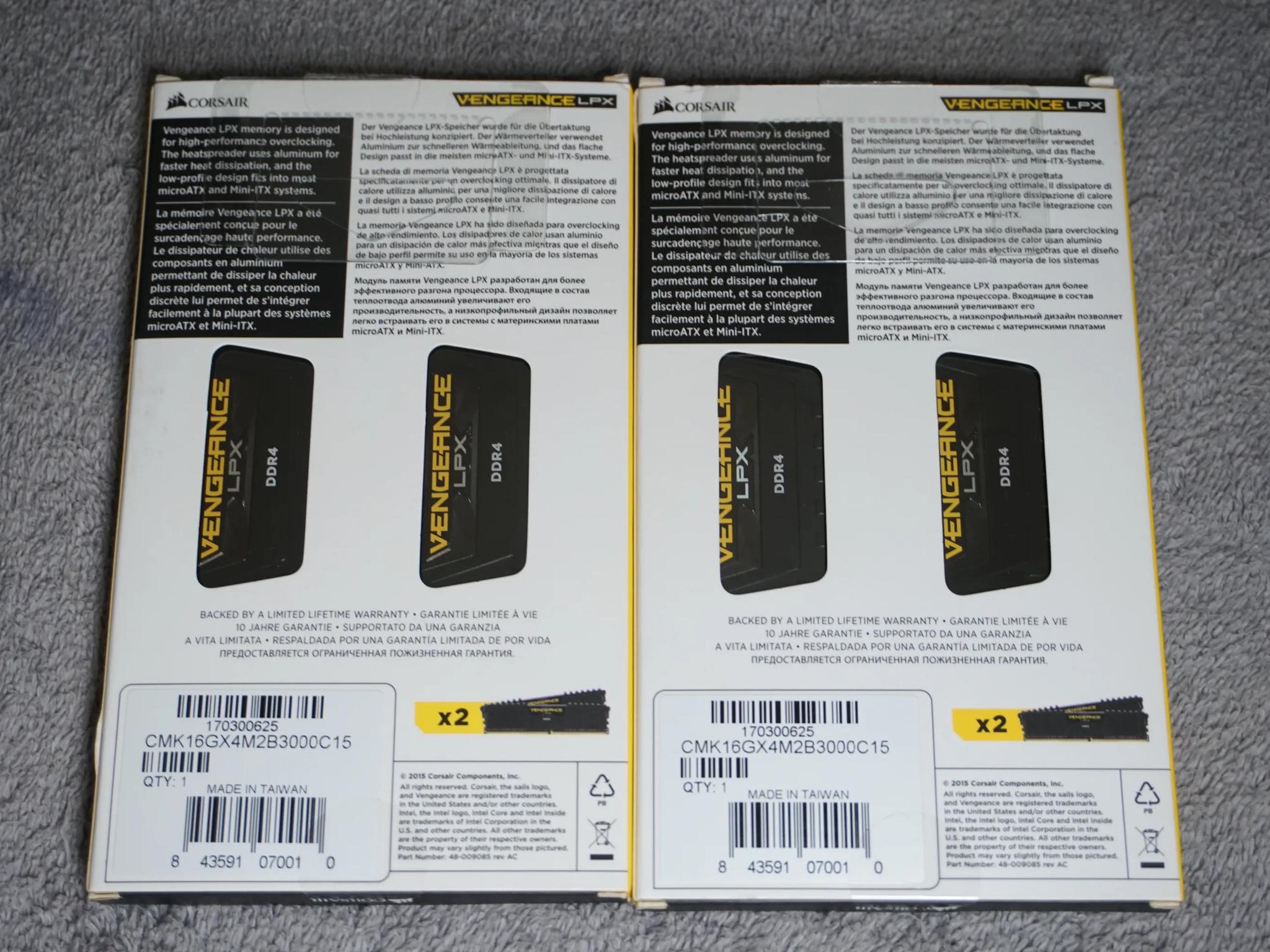 Corsair Vengeance LPX 32GB DDR4 4x8GB 3000MT/s