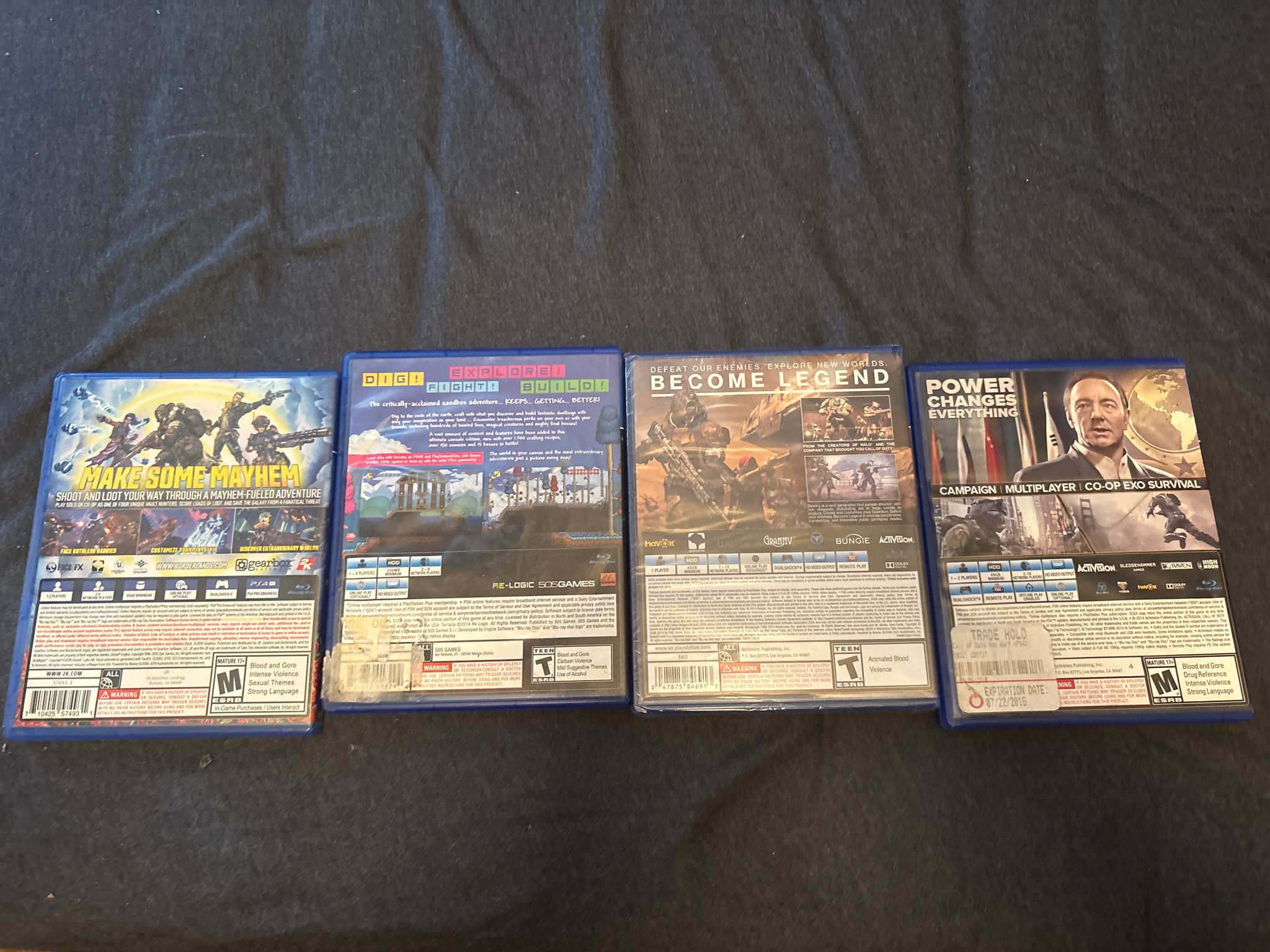 PS4 4-Game Bundle Borderlands 3 Terraria Destiny COD Advanced Warfare