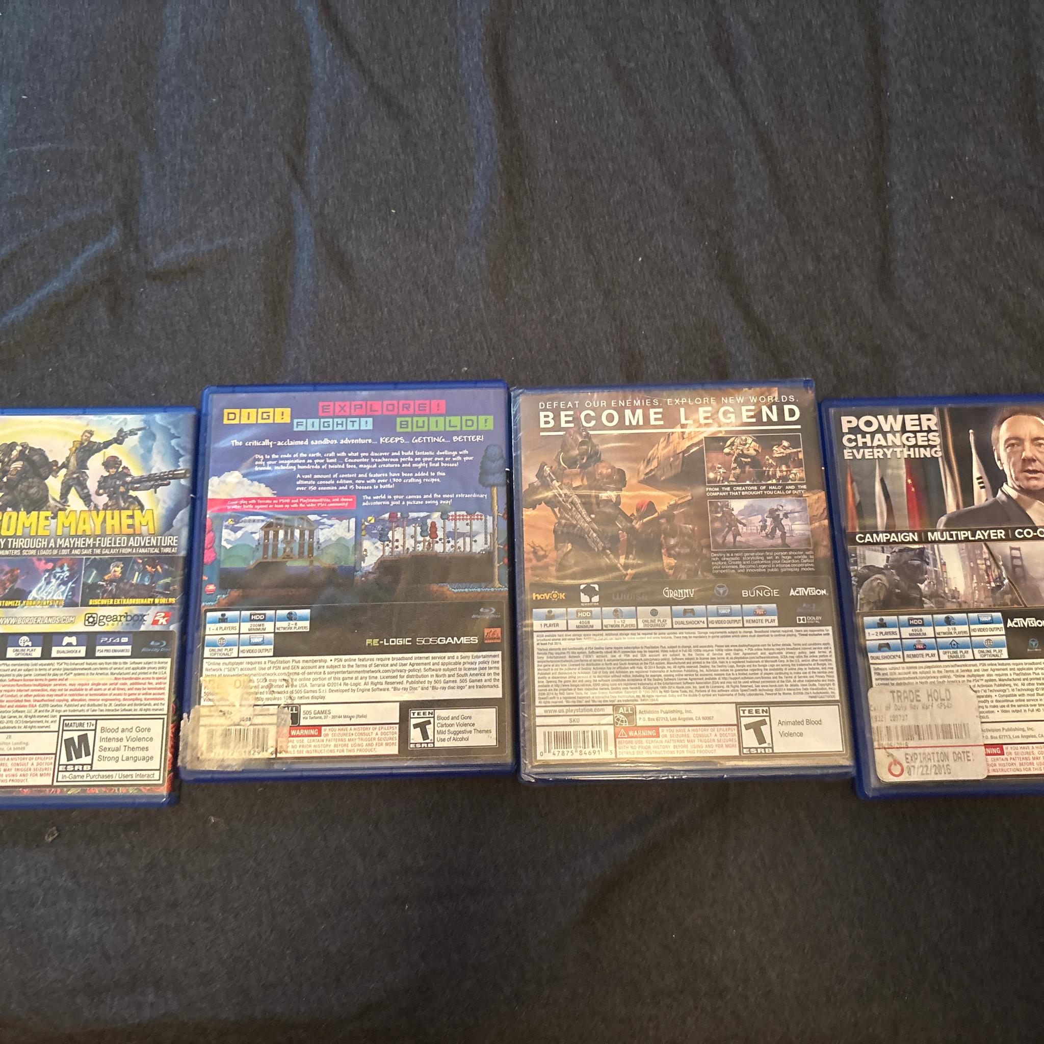 PS4 4-Game Bundle Borderlands 3 Terraria Destiny COD Advanced Warfare