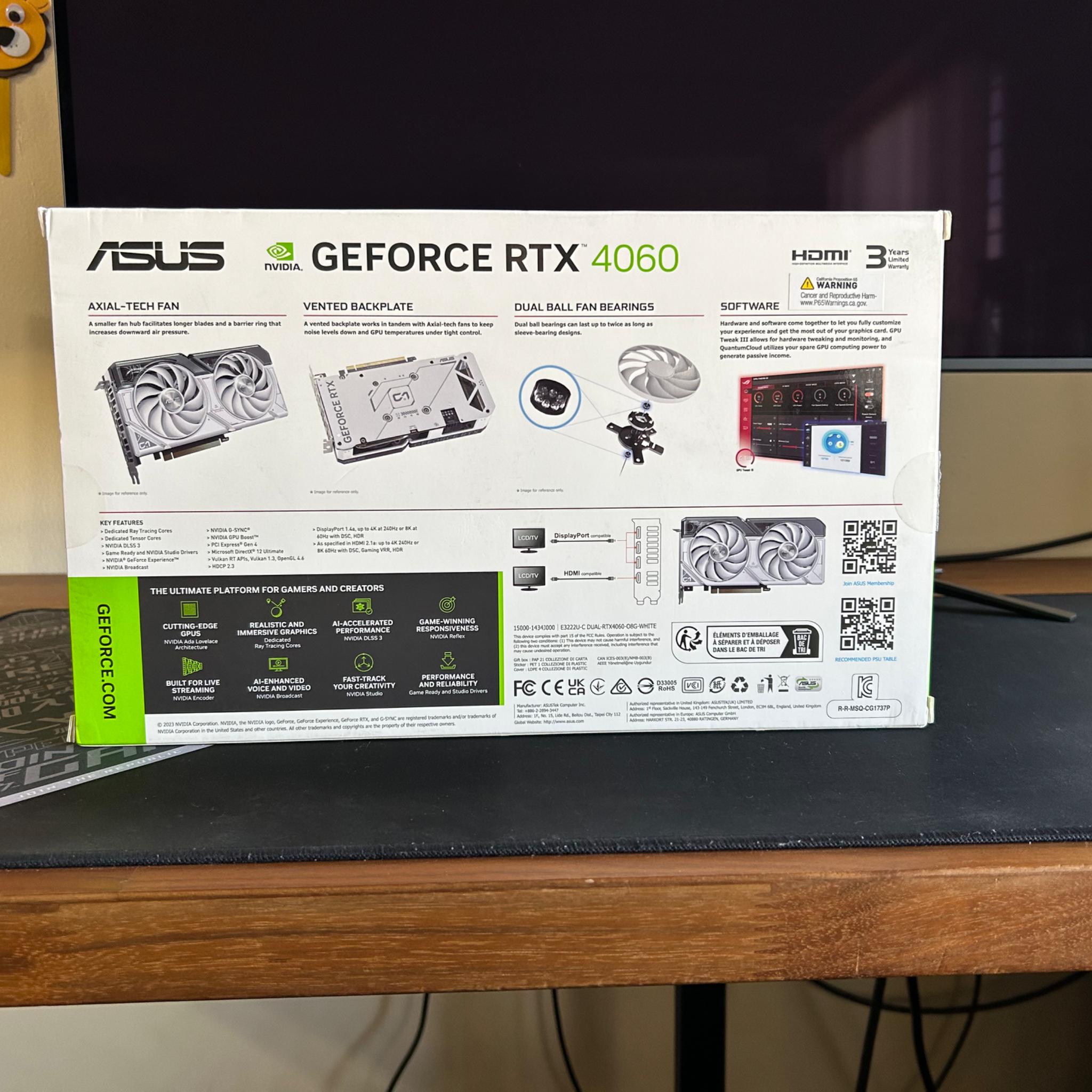 Asus Dual RTX 4060 OC (White)