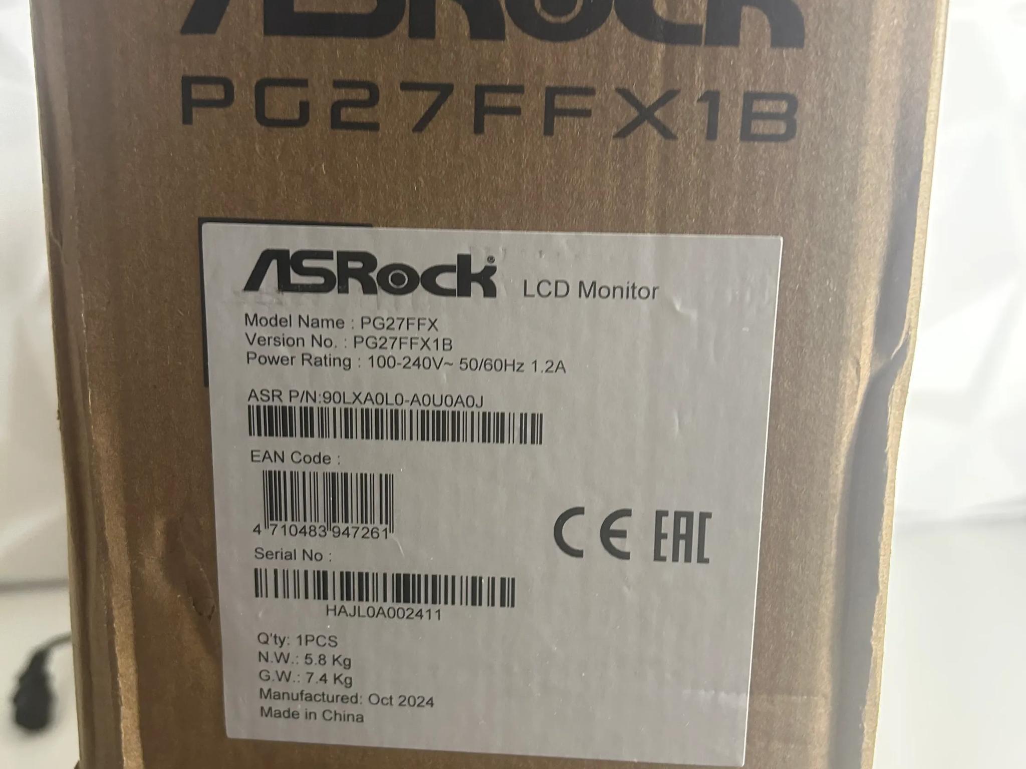 ASROCK Gaming Monitor - 520Hz, 1080P