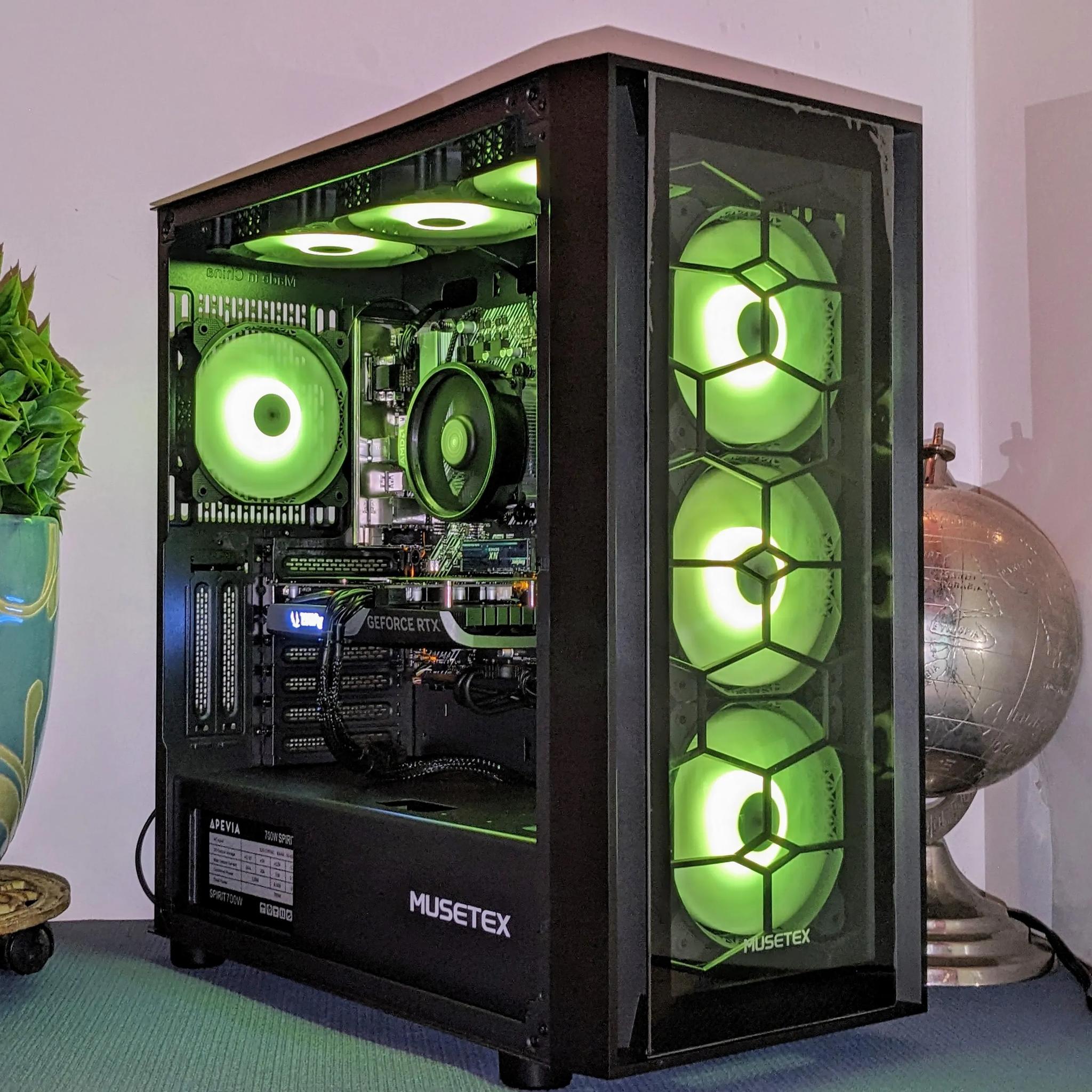 🔥⚫️DeNt SALE⚫️| RTX 4060| Ryzen 5| 32GB DDR4 RAM| 1TB NVMe| Windows 11 Pro