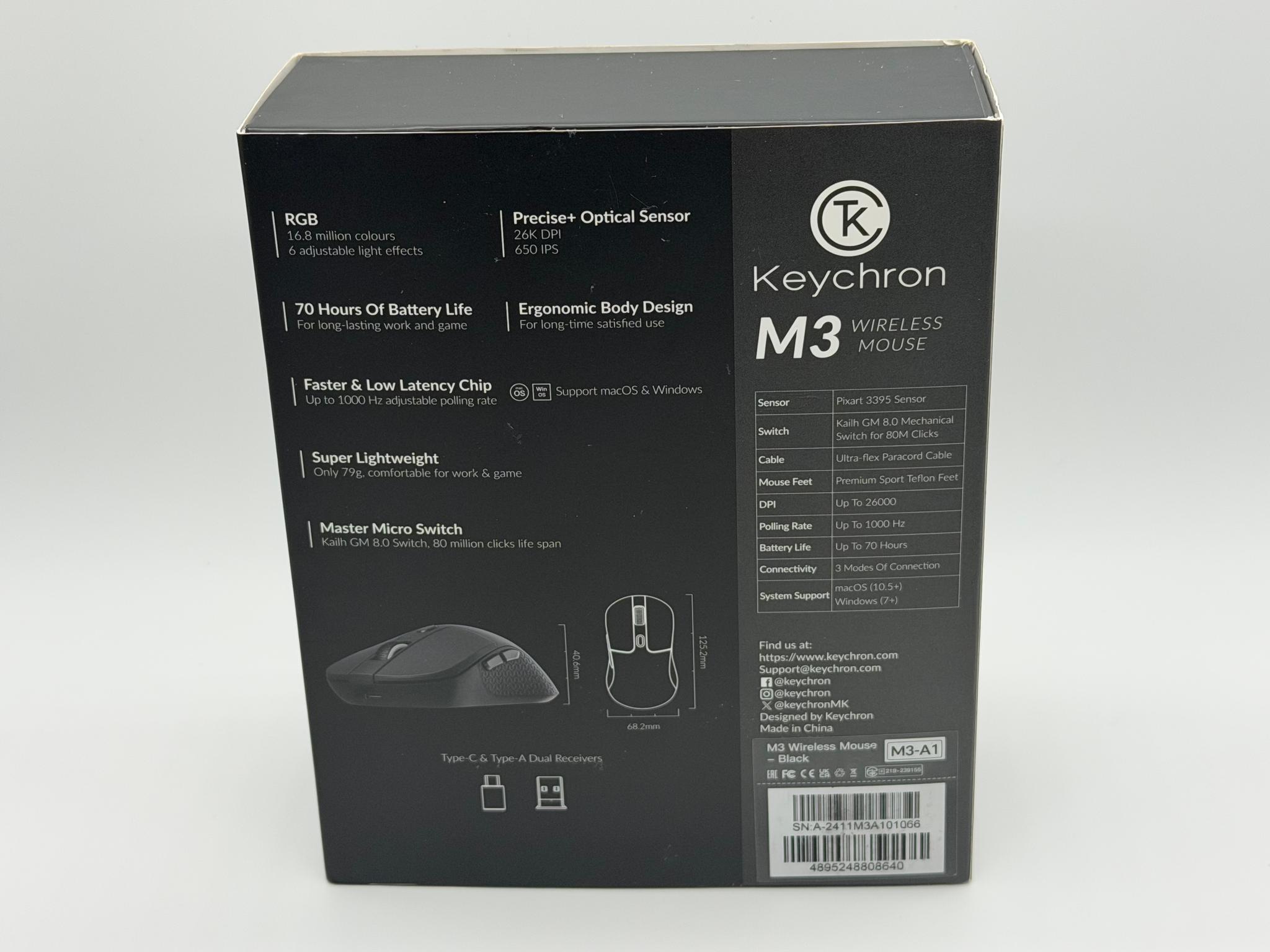 Keychron M3-A1 Wireless RGB Gaming Mouse