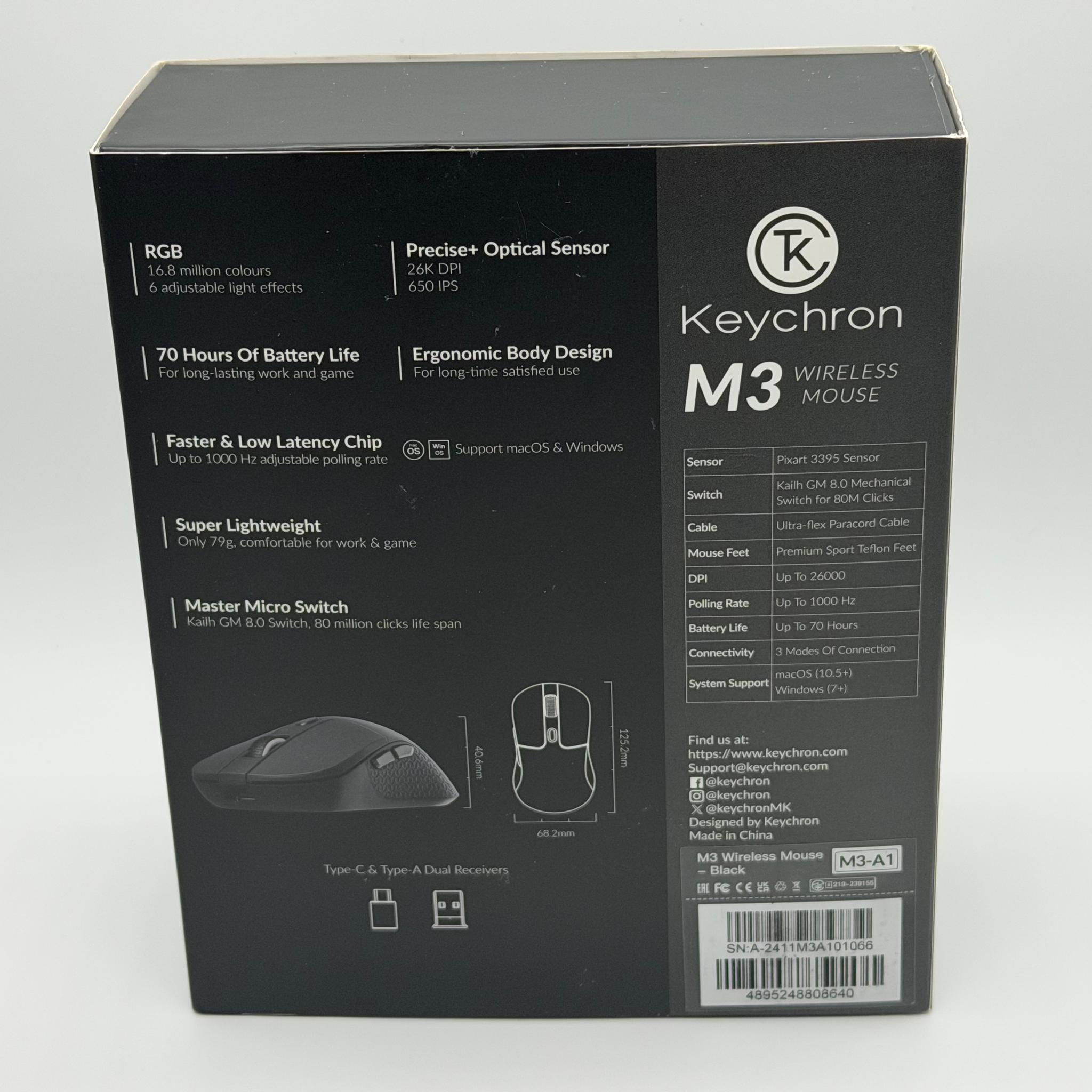 Keychron M3-A1 Wireless RGB Gaming Mouse