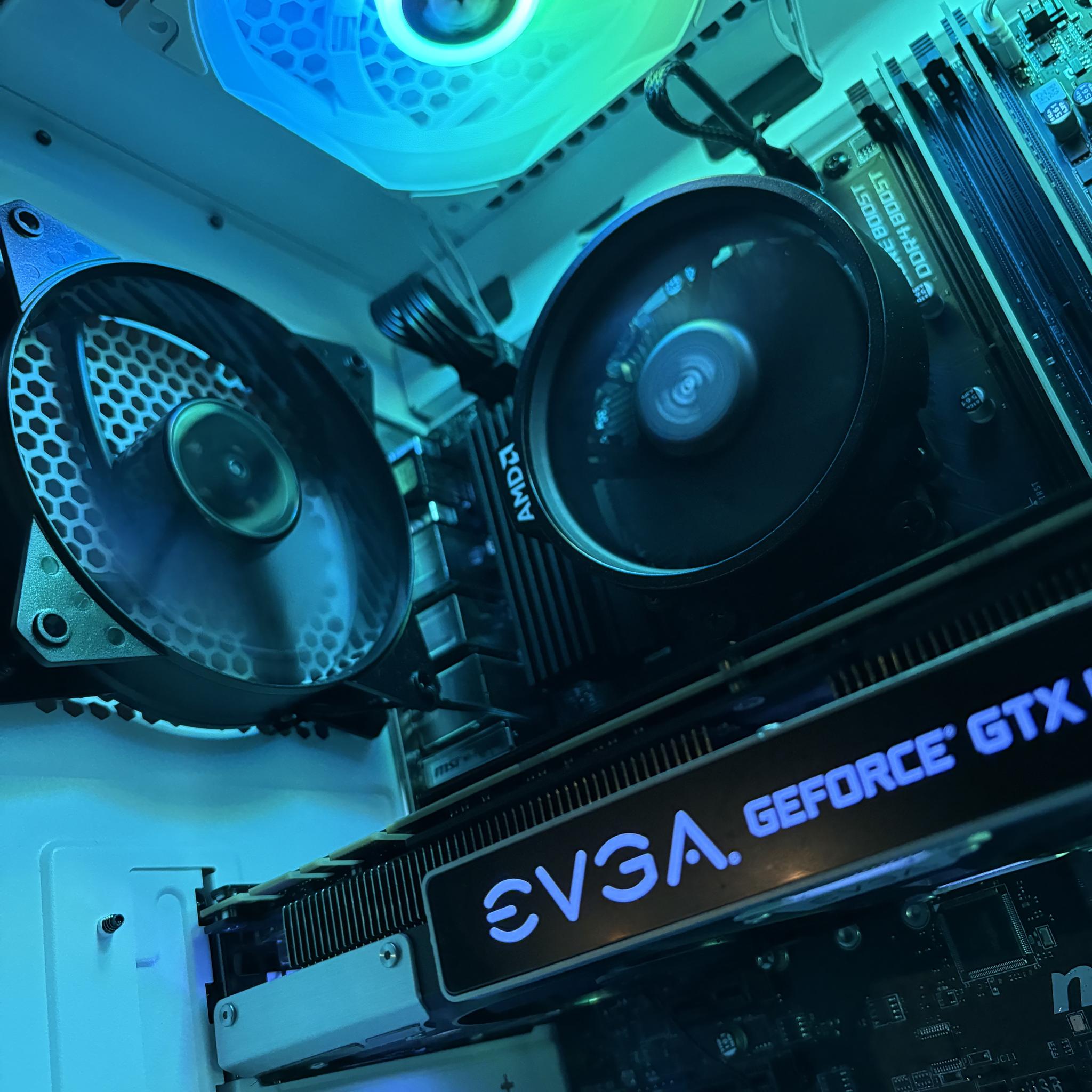 White & Black PC - Ryzen 3100 | GTX 1070 | 16GB DDR4 | 1TB NVMe SSD | WIFI 6E + BT 5.3 | Win11