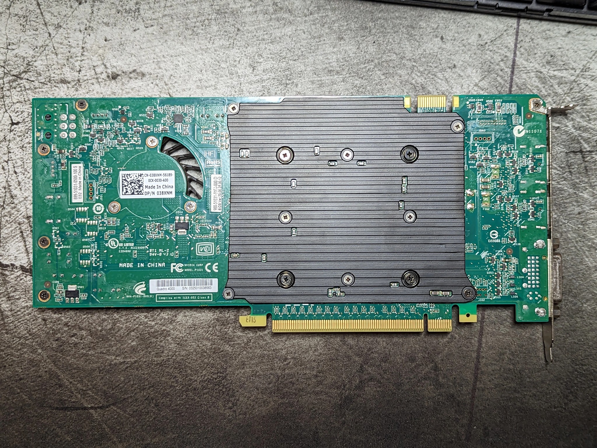 Dell NVIDIA Quadro 4000 2GB GDDR5 Graphics Card