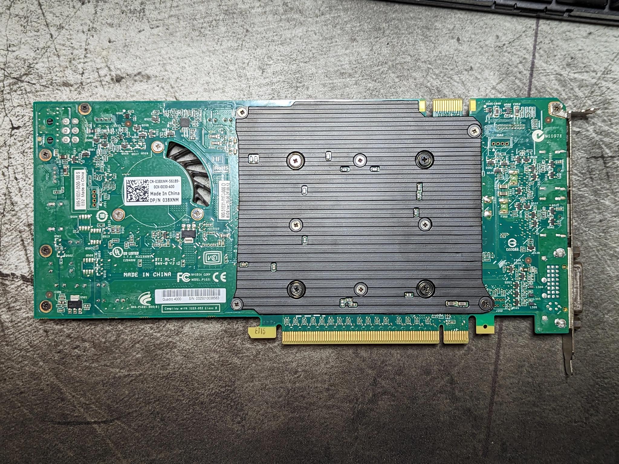 Dell NVIDIA Quadro 4000 2GB GDDR5 Graphics Card