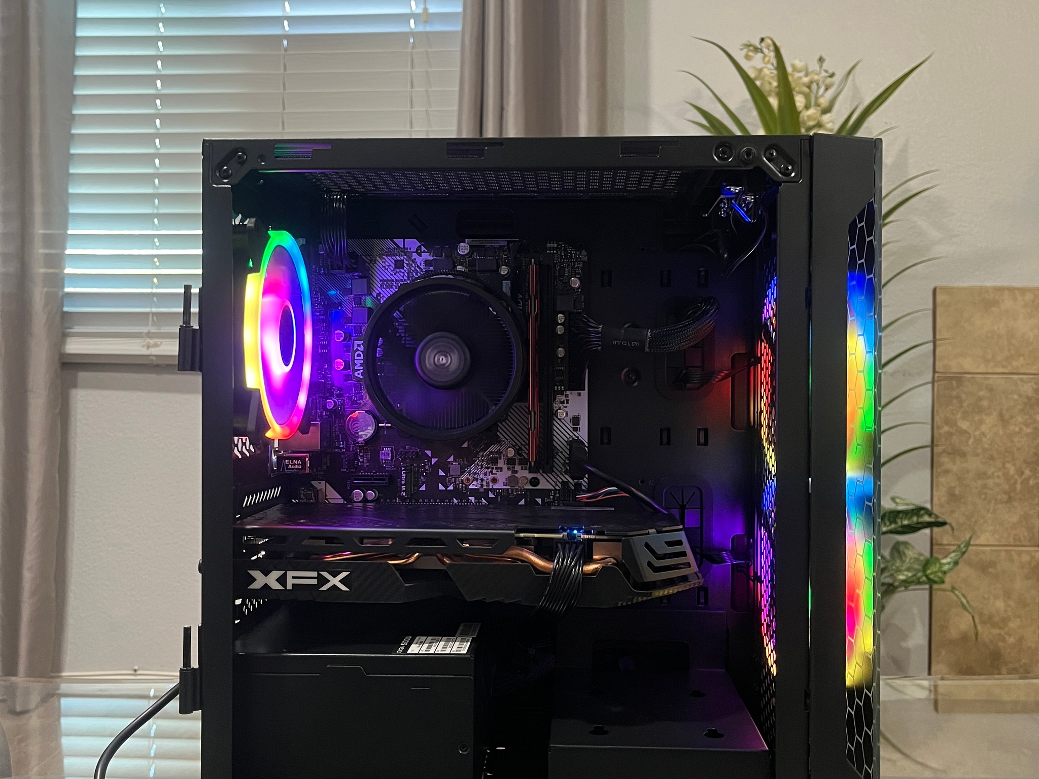 RX 580 8GB, Ryzen 7 1700, 8GB RAM | Black RGB Gaming Computer/PC