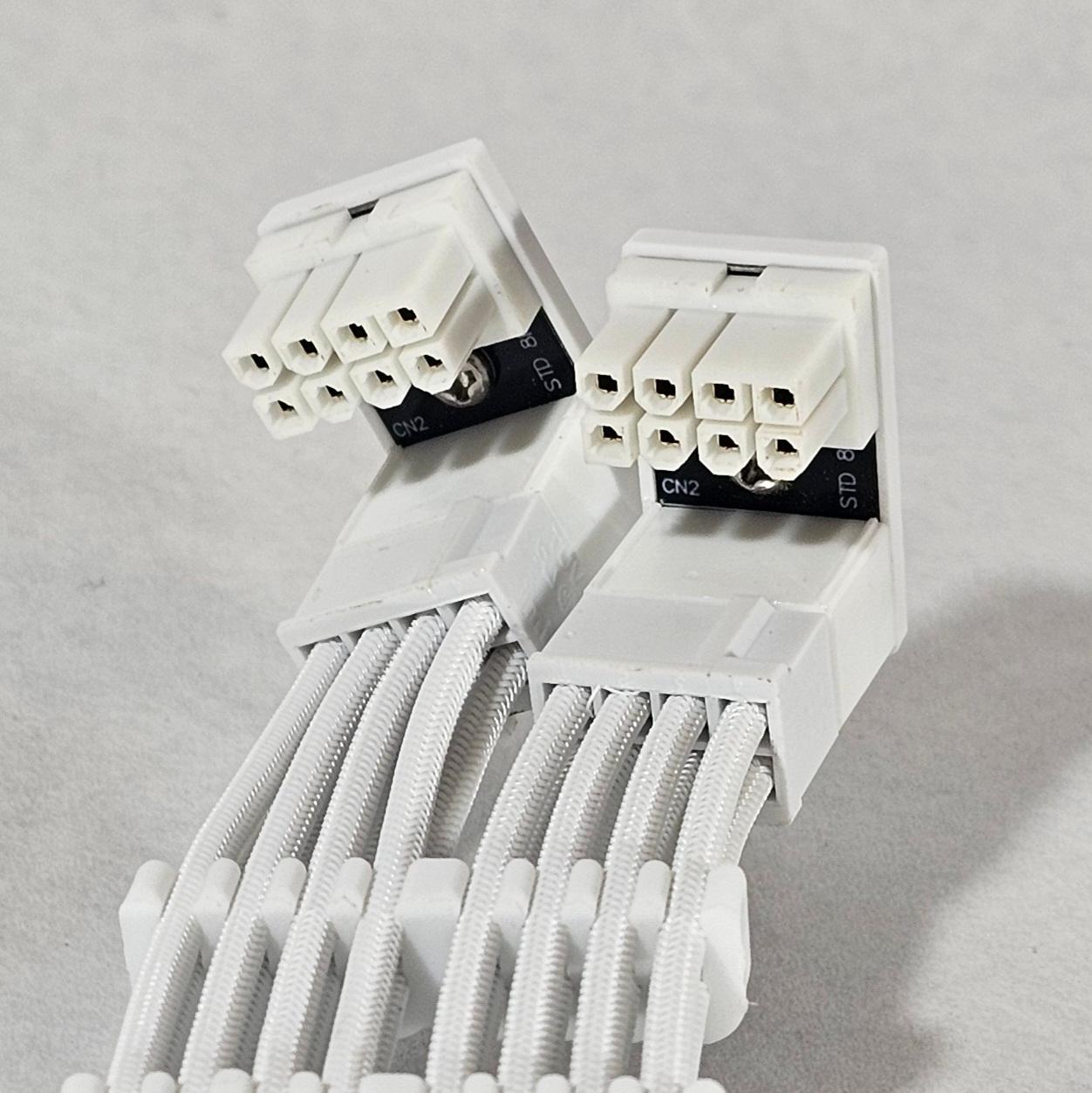 White 90 Degree GPU Cable Extension - Fully Tested