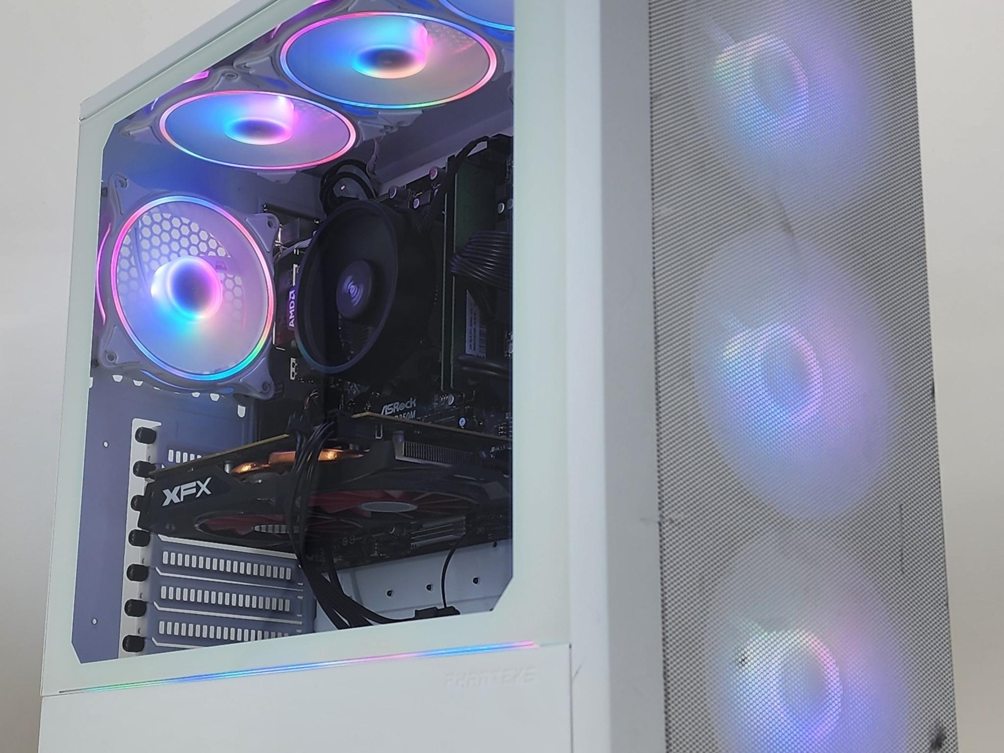 Gaming PC Ryzen 5 1600 8GB RAM 256GB SSD + 500GB HDD RX 470 8GB Win11 Computer